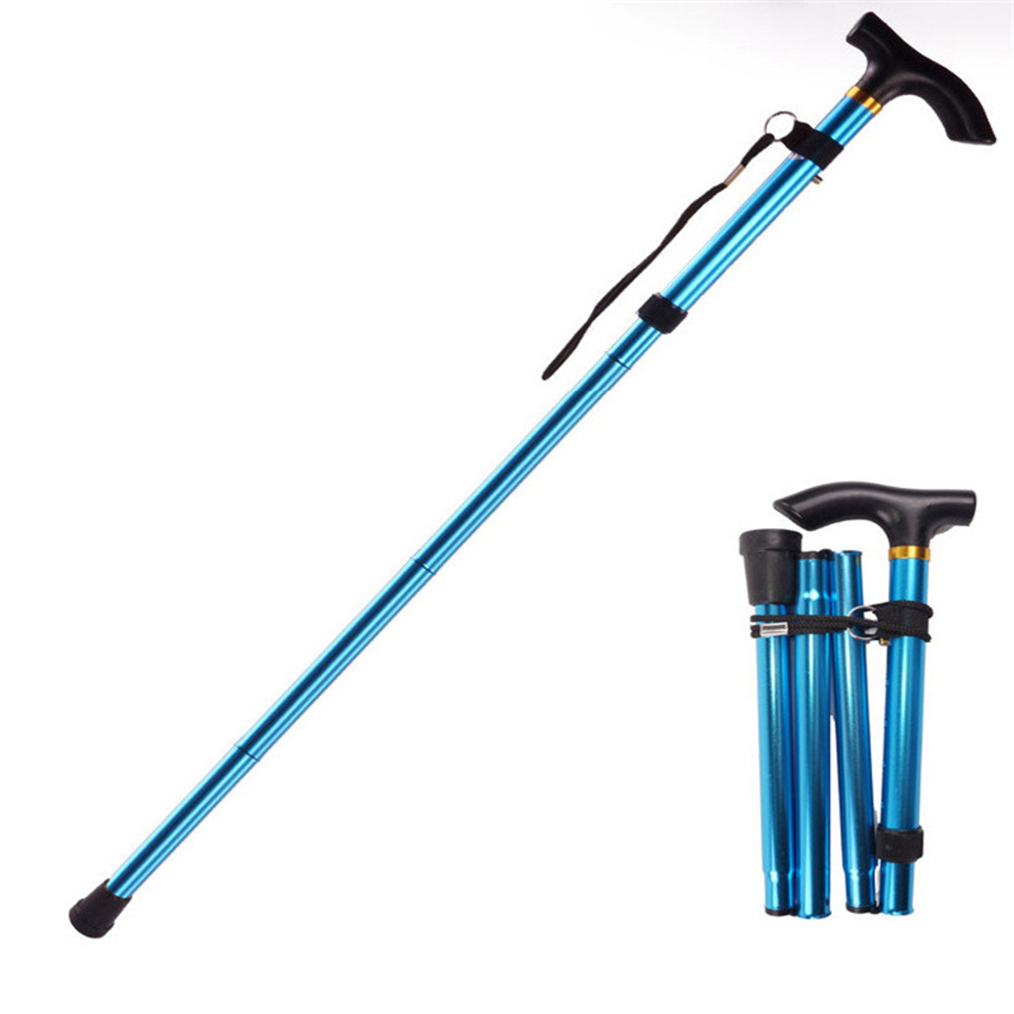 Telescopic Fold Crutches, Multifunction Walking Stick, Hiking Stick for Elderly, Outdoor Metal Cane – view 11