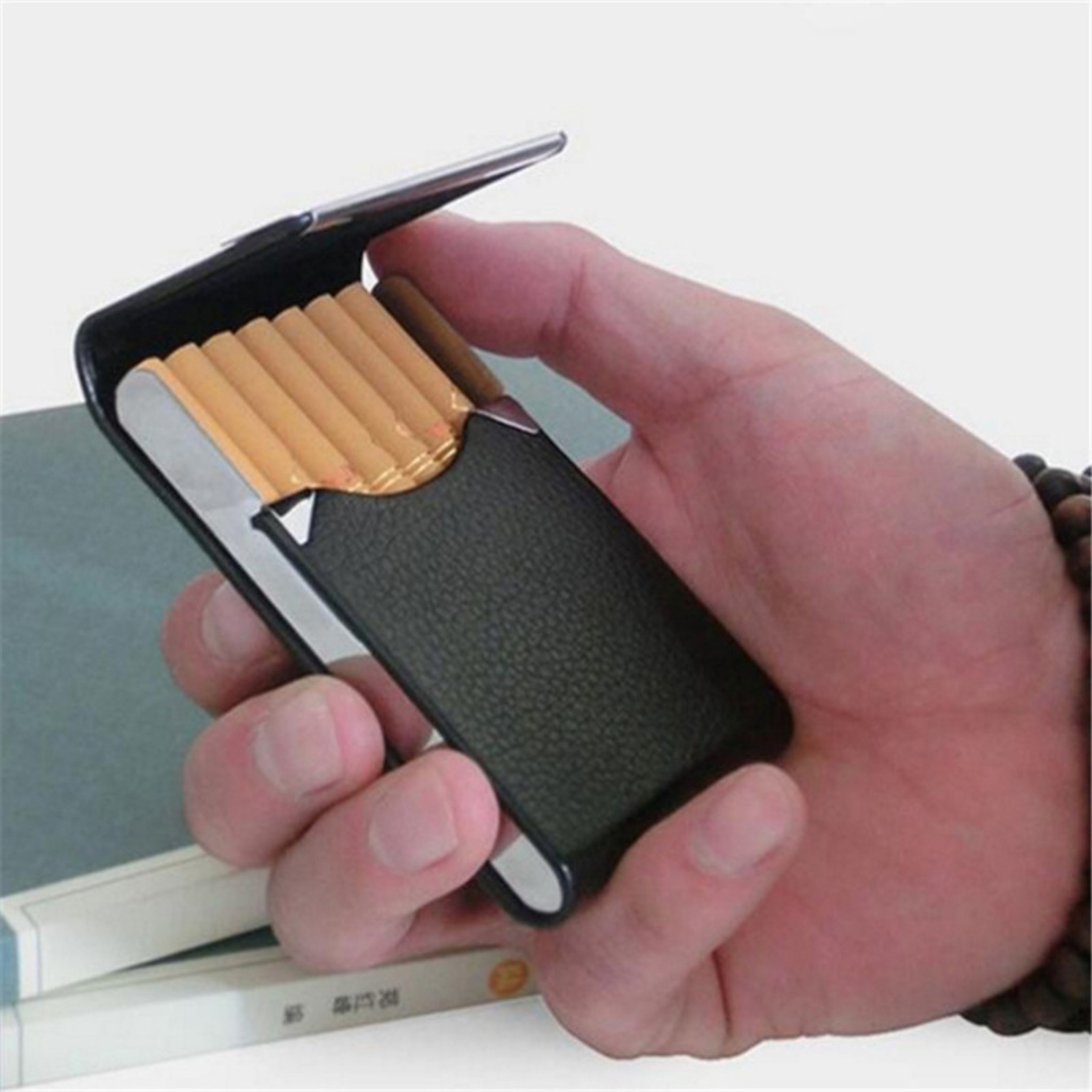 Cigarette Case PU Cigar, Multifunction Stainless Steel Storage Box, Card Cases, Tobacco Holder Smoking Accessories – view 1