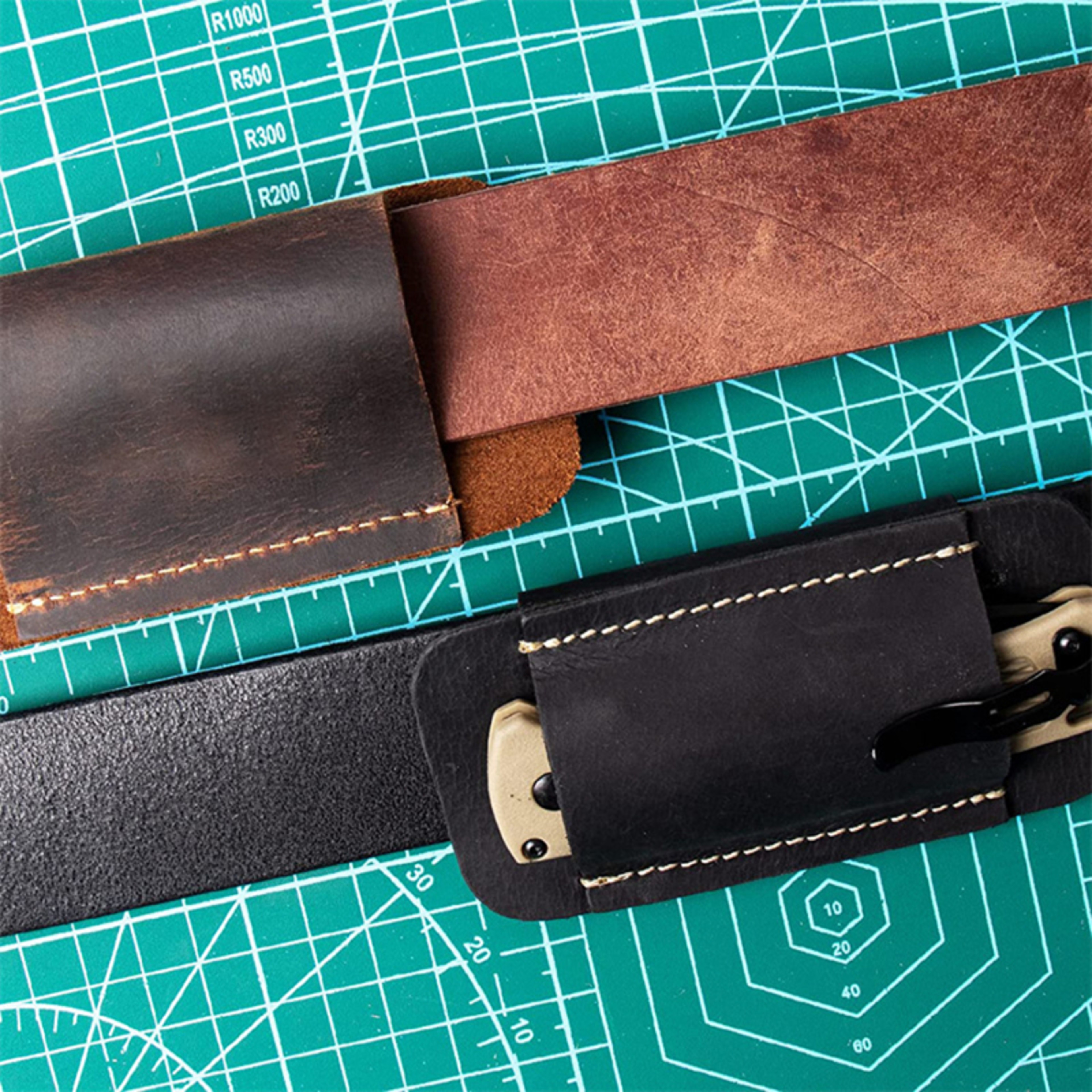 Flashlight Leather Holster, Leather Sheath For Folding Knives Carrier Mini Knives, Leather Knives Sheaths EDC – view 5
