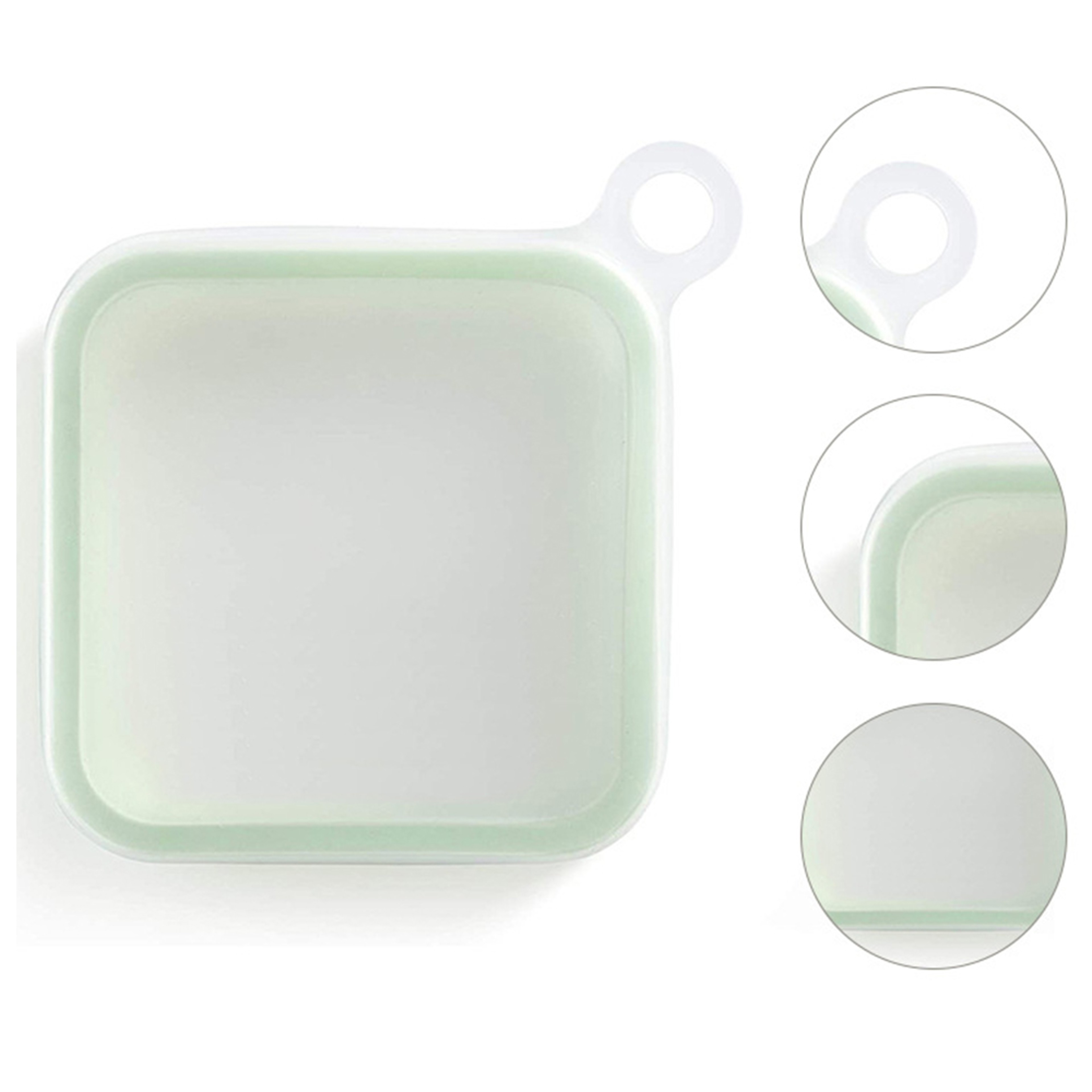 Portable Silicone Bento Box, Snack Box for Students, Lunch Box with Handle – view 3