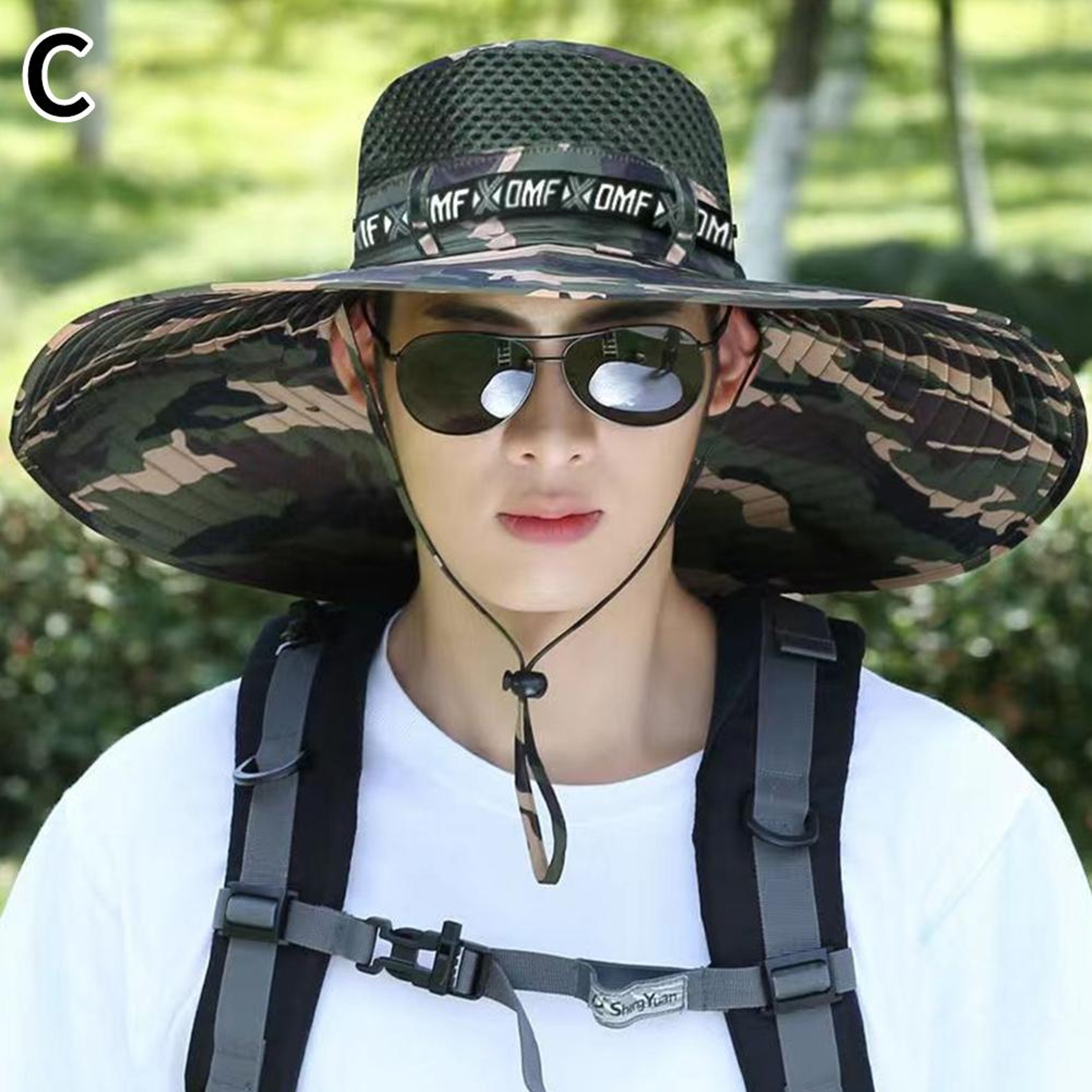 Men Women Breathable Summer Large Sun Hat, UV Protection Mesh Fishing Cap, Hiking and Beach Fisherman Hat for Outdoor – view 8