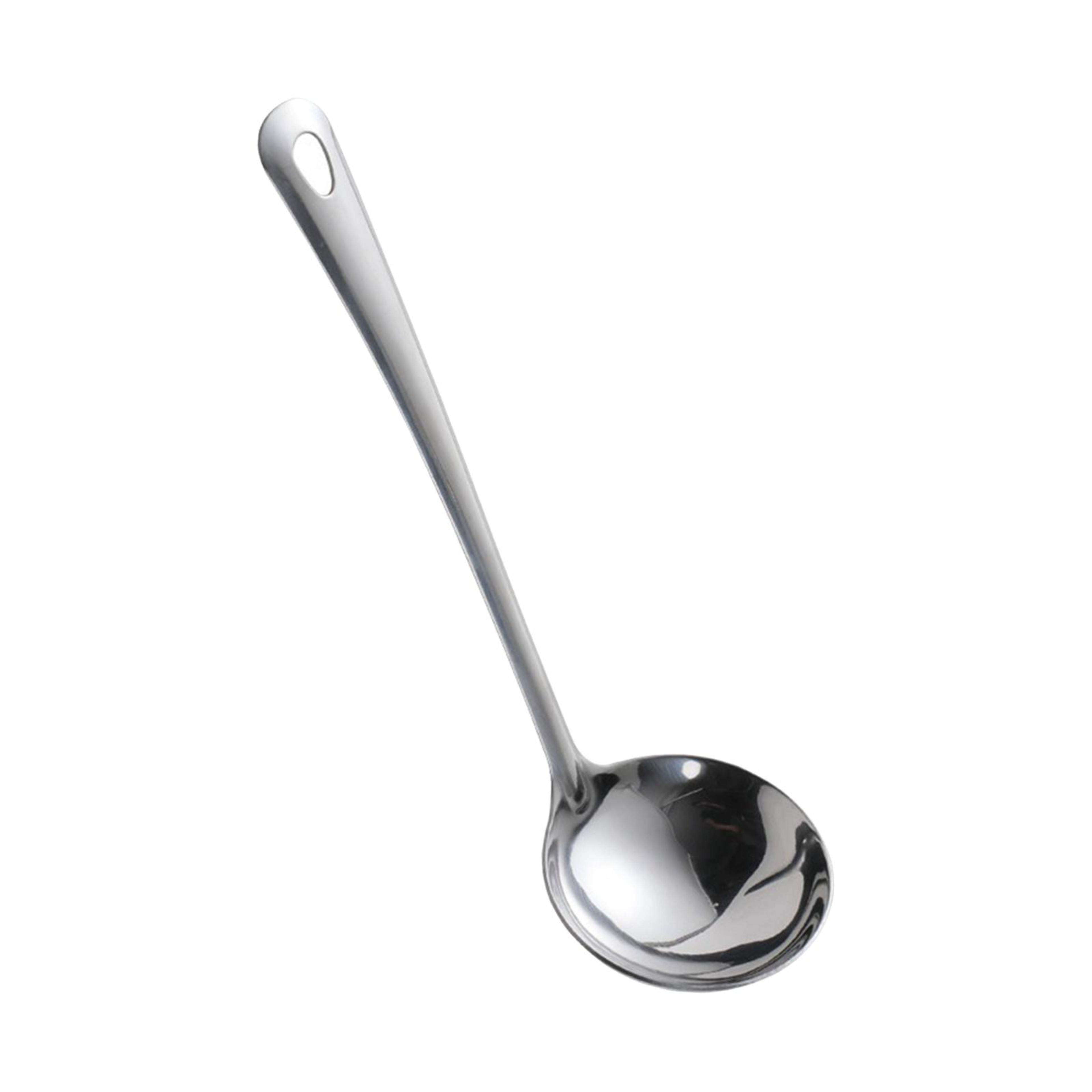 Long Handle Stainless Steel Soup Ladle, Serving Spoon for Sauces, Salad Dressing, Gravy, Pancake Batter – view 2