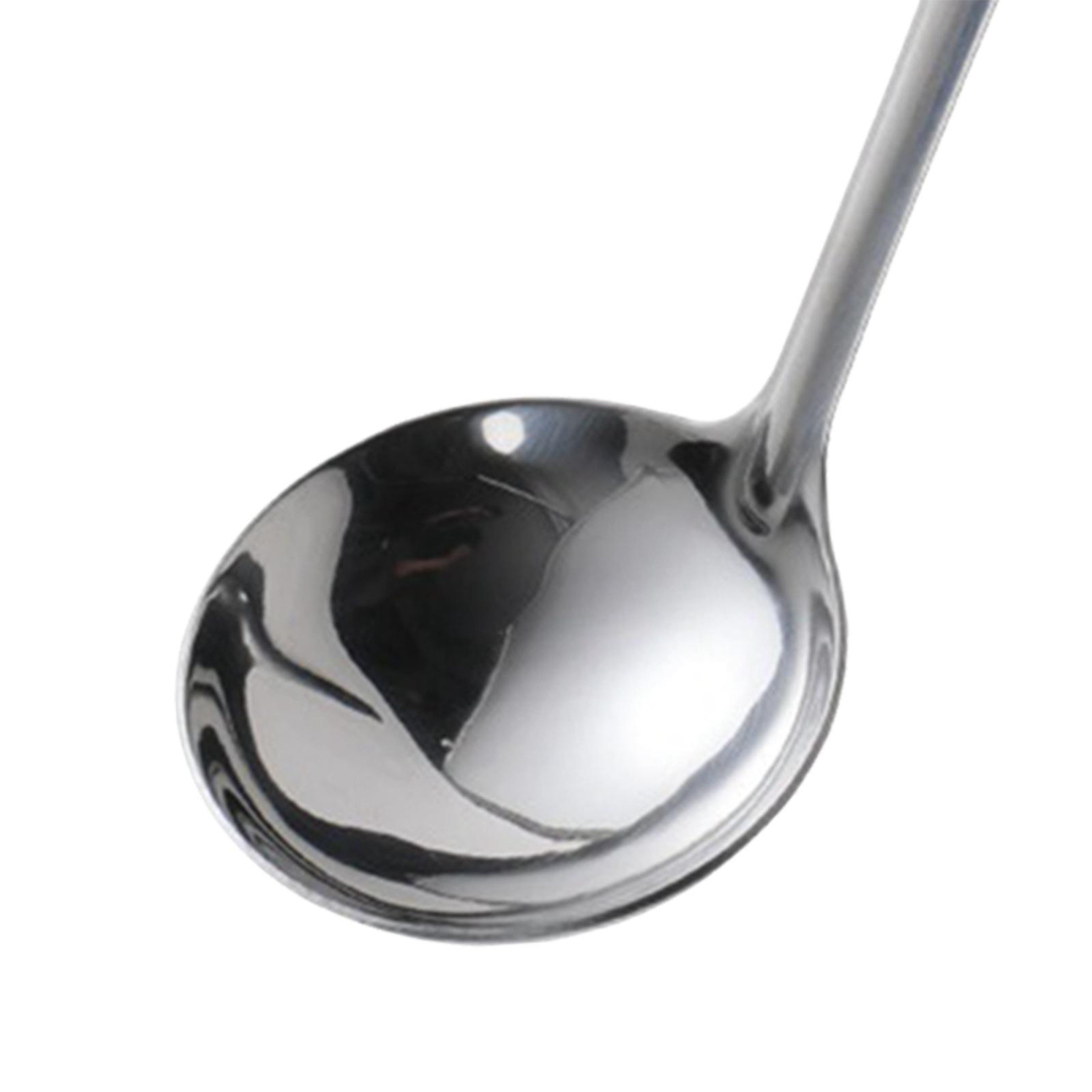 Long Handle Stainless Steel Soup Ladle, Serving Spoon for Sauces, Salad Dressing, Gravy, Pancake Batter – view 5