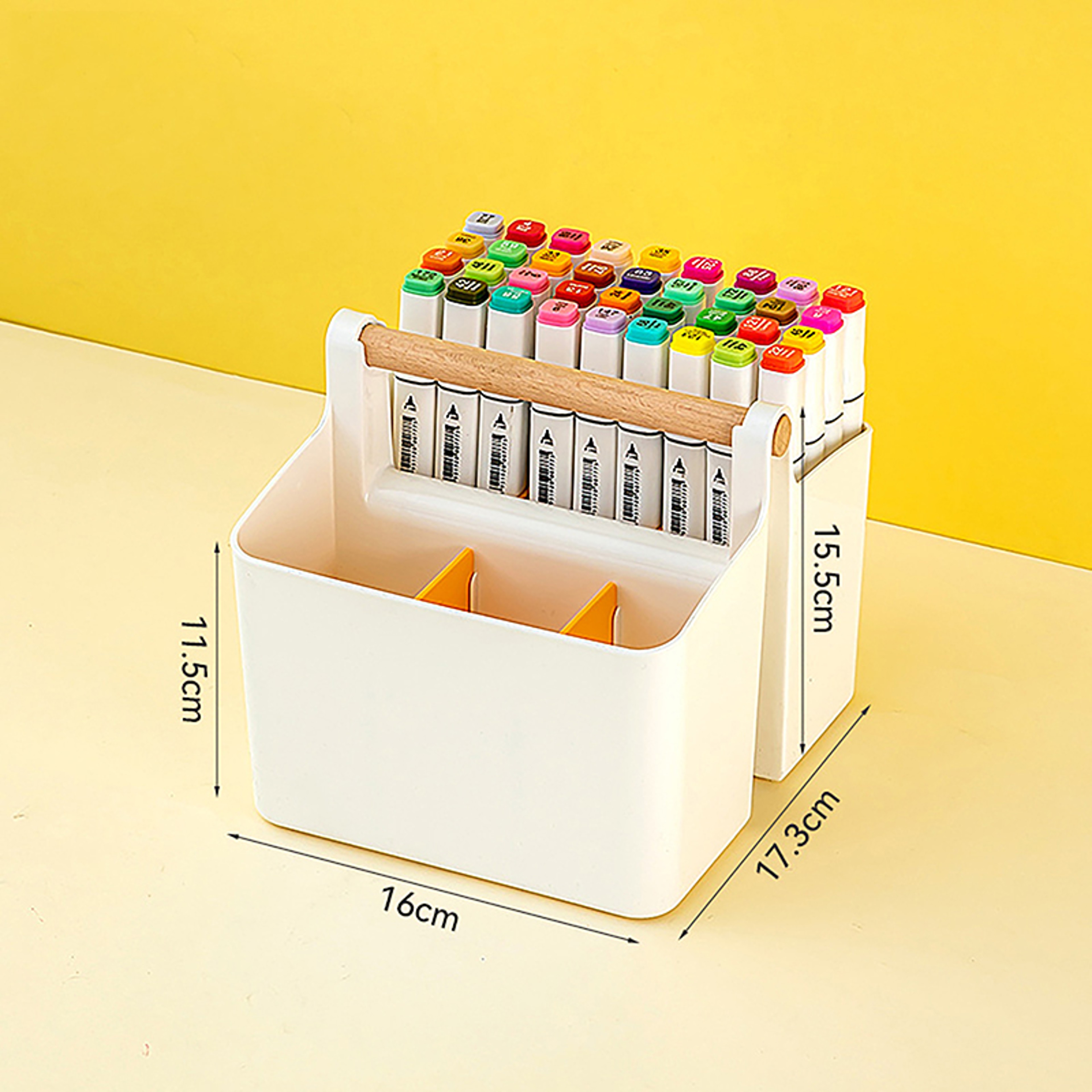 School Office Portable Pen Holder, Large Capacity Multifunctional Storage Holder Box, Desktop Sundries Storage Basket – view 13