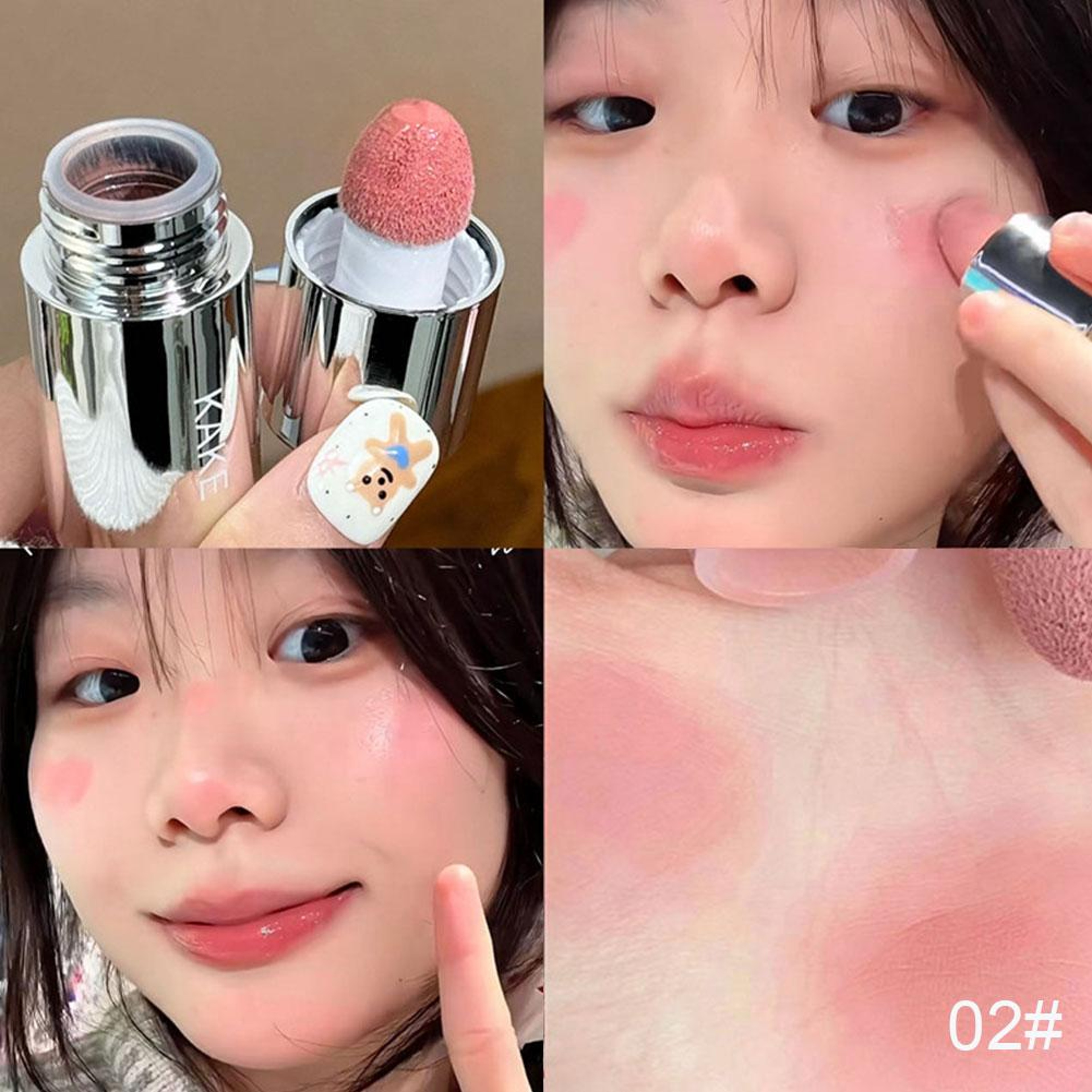 Sponge Head Blusher, Velvet Liquid Blush Matte, Natural Lasting Tint Makeup – view 7