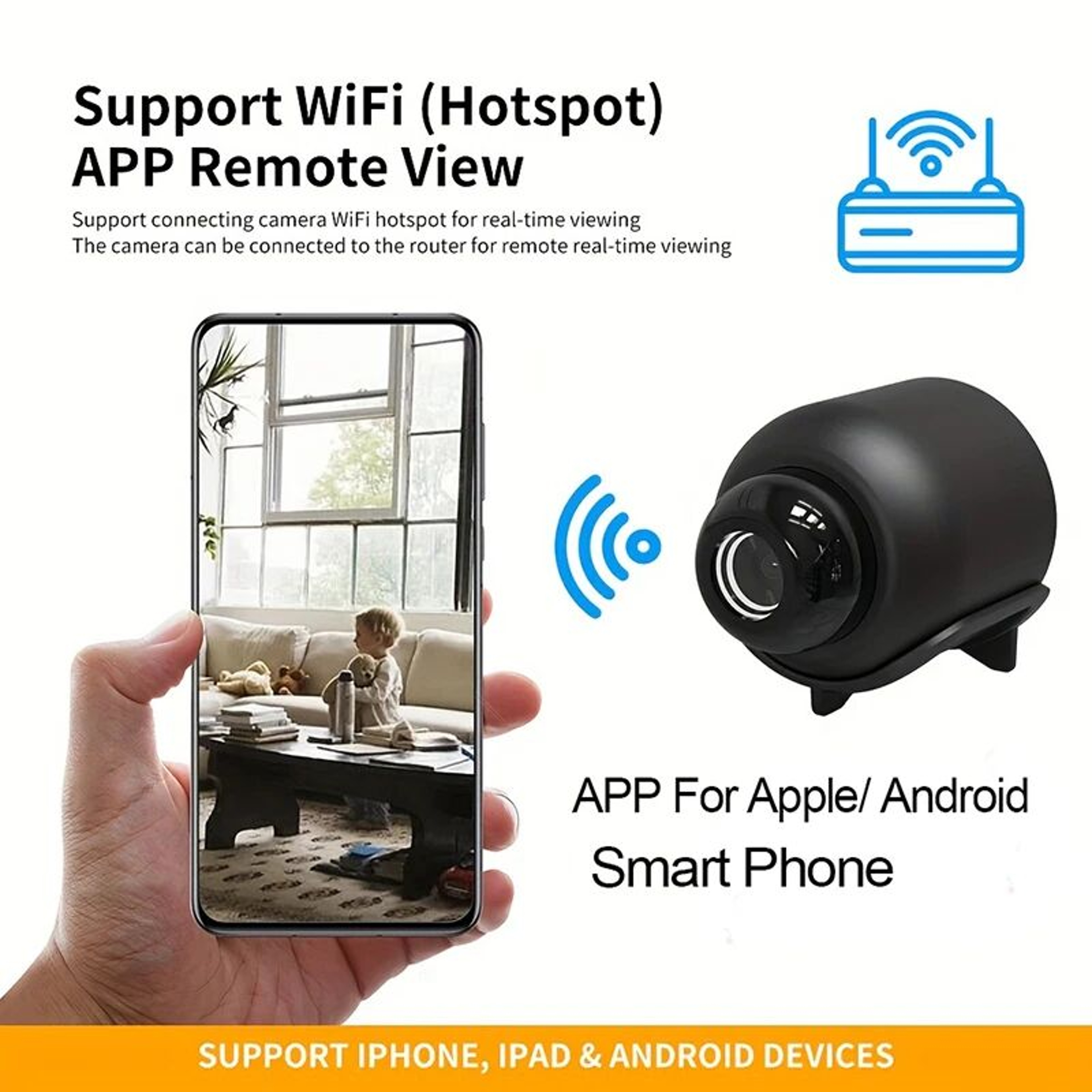Wireless Surveillance Camera, Portable Motion Detection, Clear Night Vision, Lightweight Premium Quality – view 2