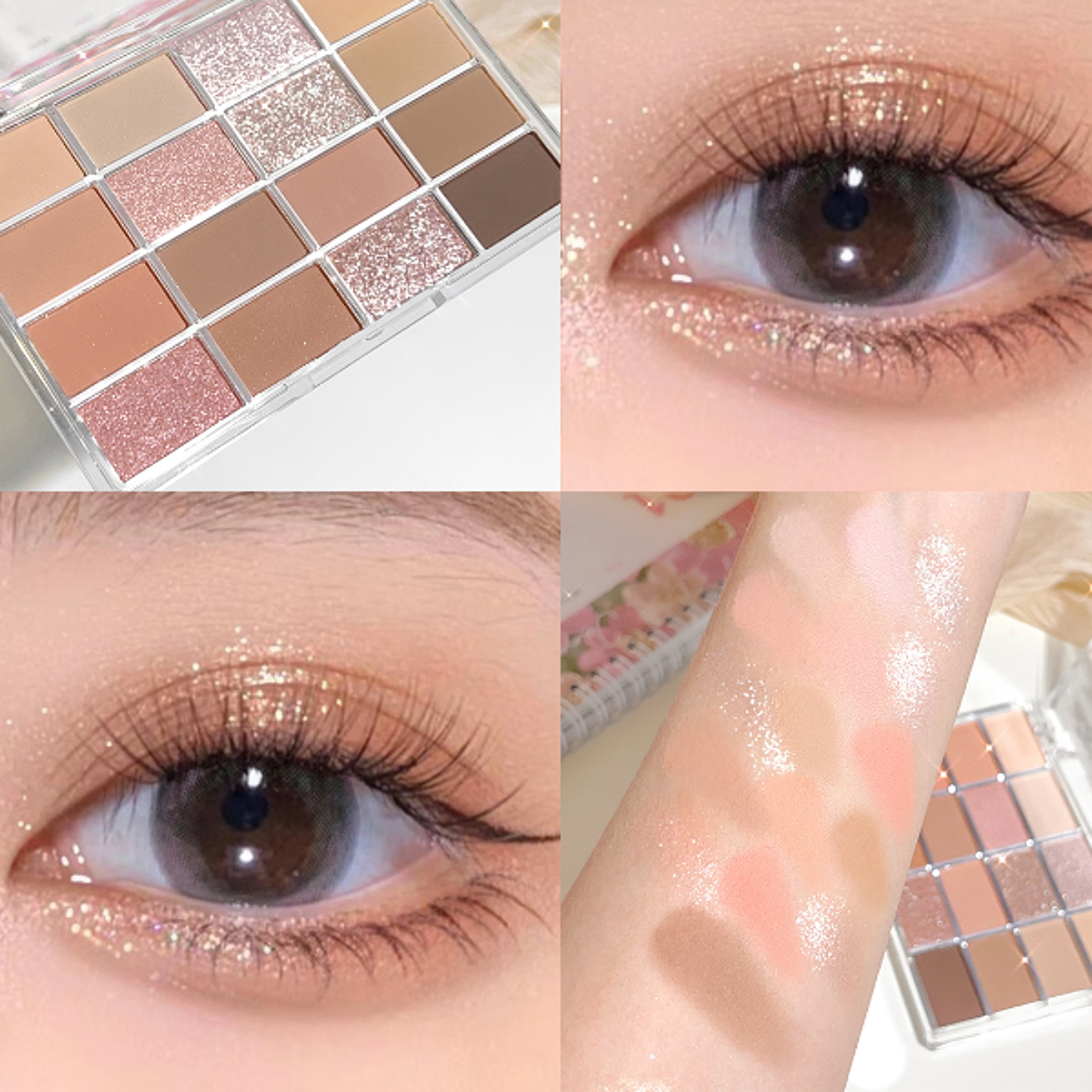 color eye shadow plate pearlescent matte lying silkworm brighten the lowsaturated earth color dai