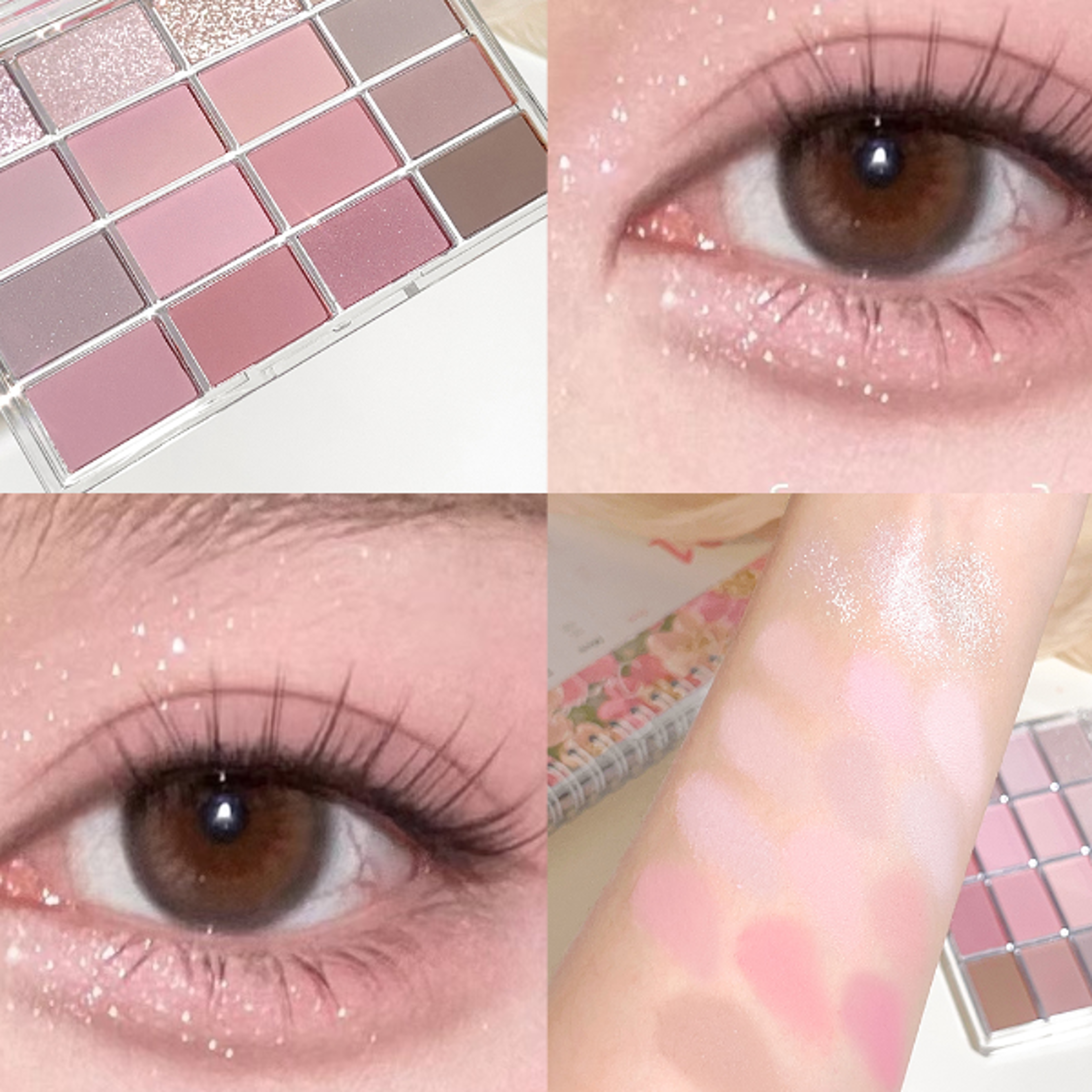 color eye shadow plate pearlescent matte lying silkworm brighten the lowsaturated earth color dai