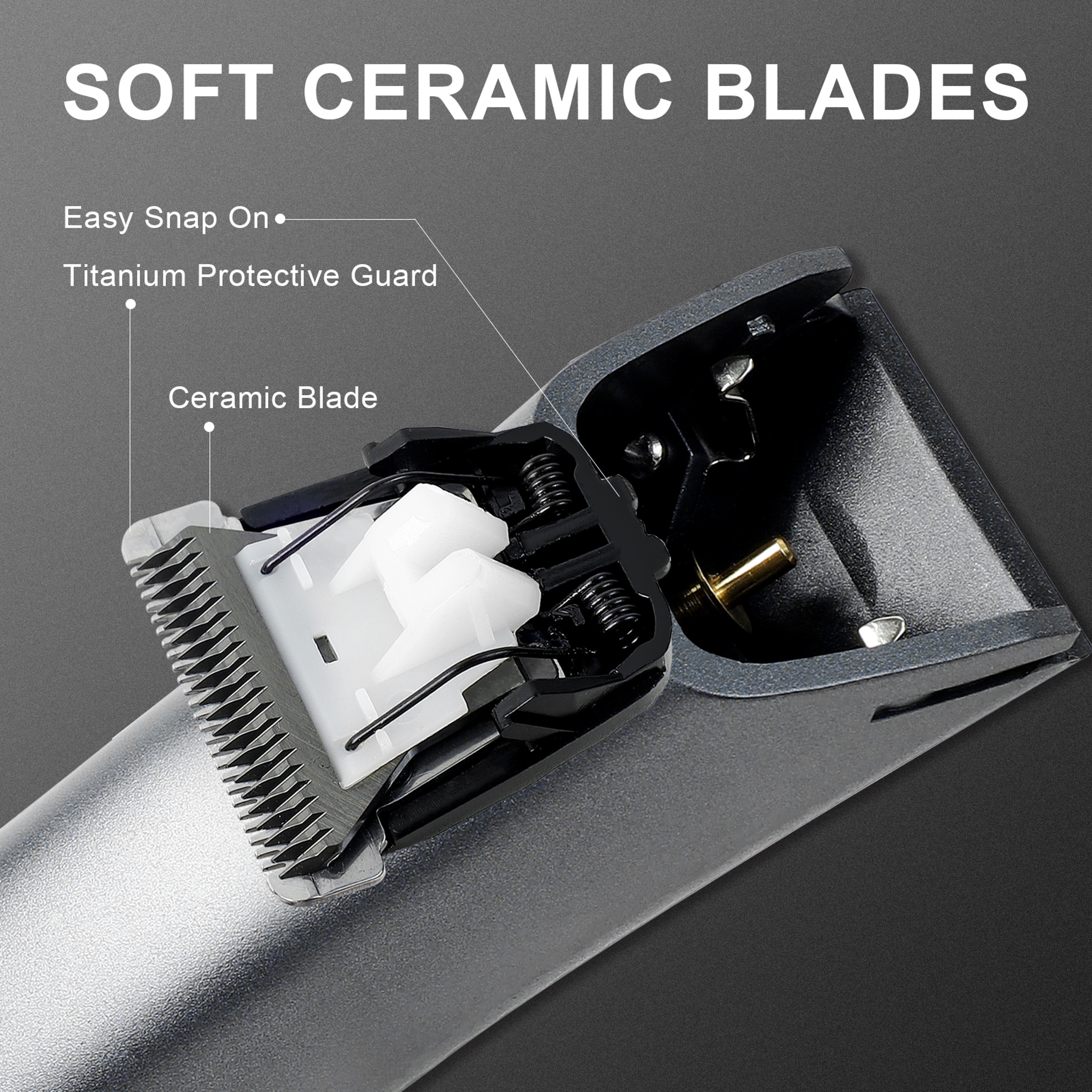 Men Waterproof Pubic Hair Trimmer, Electric Groin Groomer, Replaceable Ceramic Blade – view 6