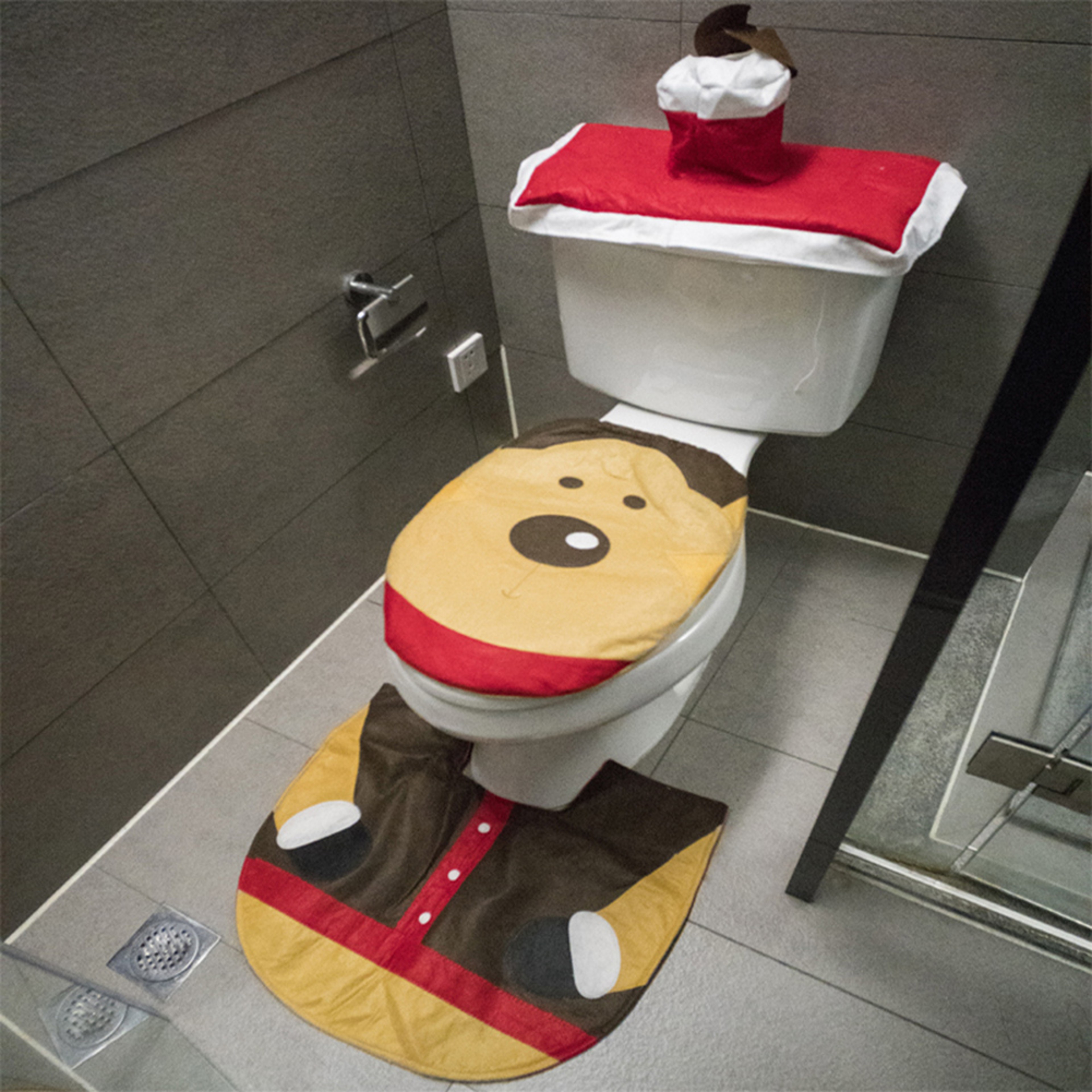 New Cute Christmas Toilet Seat Covers, Santa Claus Bathroom Mat, Holiday Home Supplies, Navidad Gift Decor for New Year – view 7
