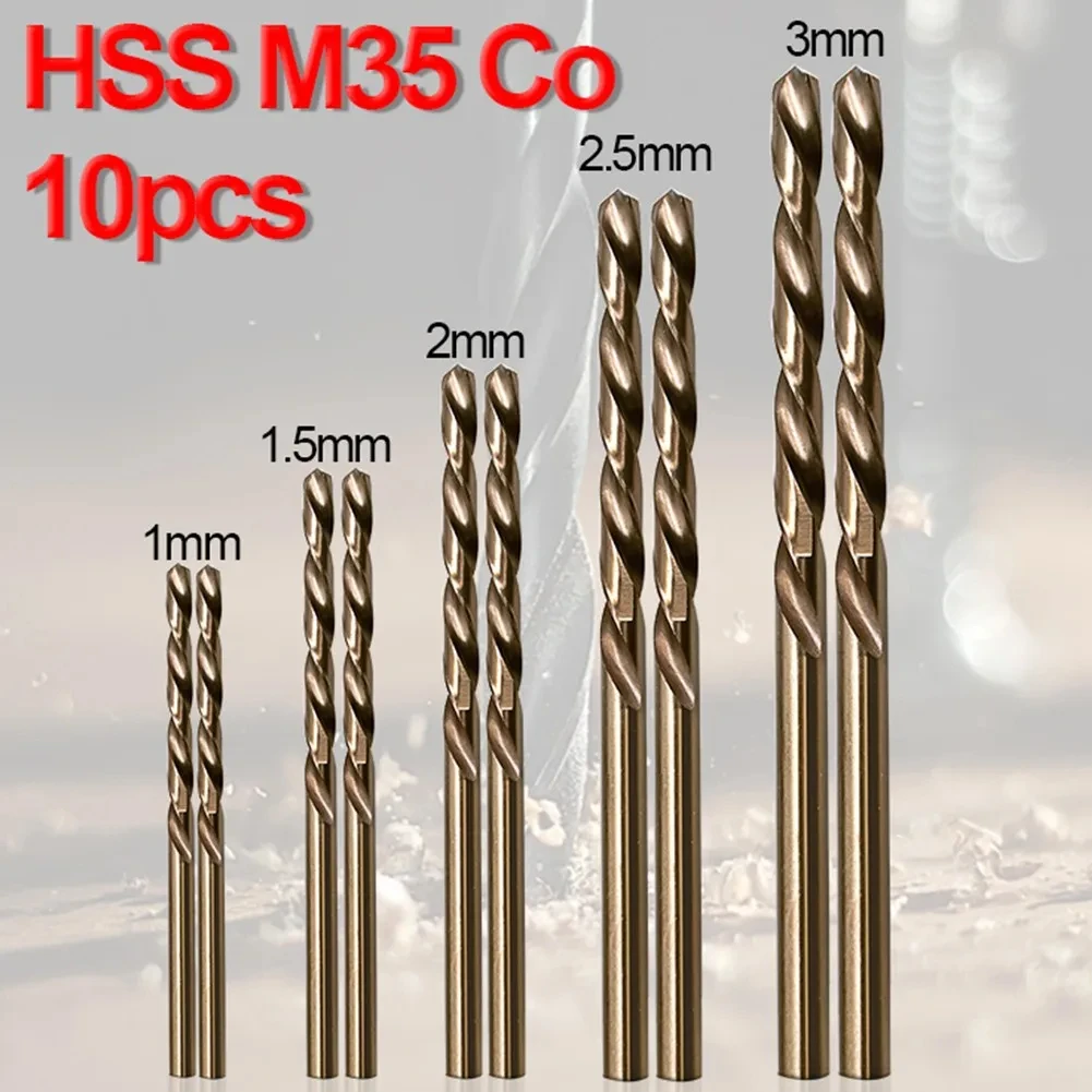 Cobalt Coated Drill Bit HSS Power Tool For Stainless Steel And Metal Drilling 1
