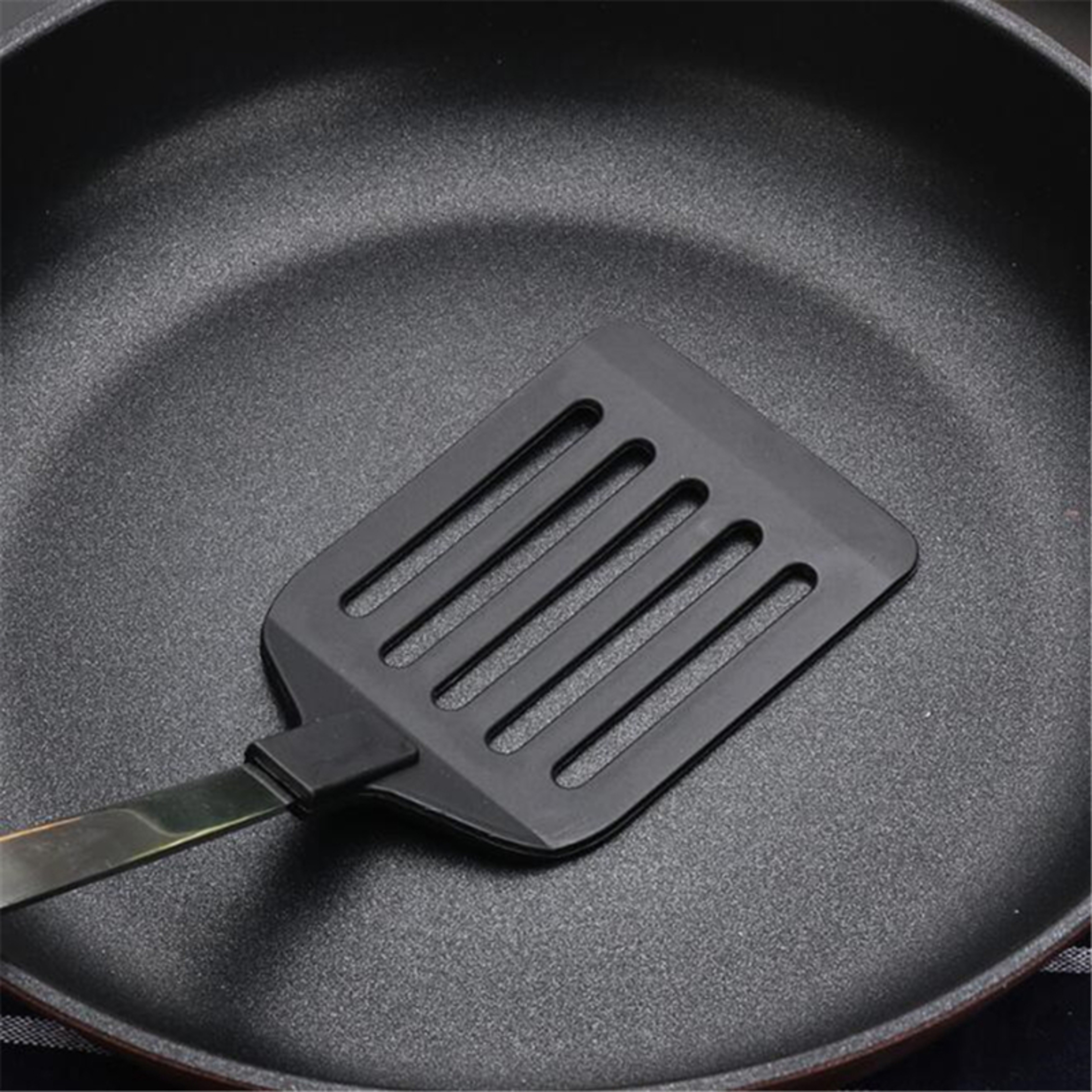 Kitchen Tools Nylon Handle Spatula, Stainless Steel Turners, Fried Shovel Egg Fish Frying Pan Scoop Spatula Cooking – view 3