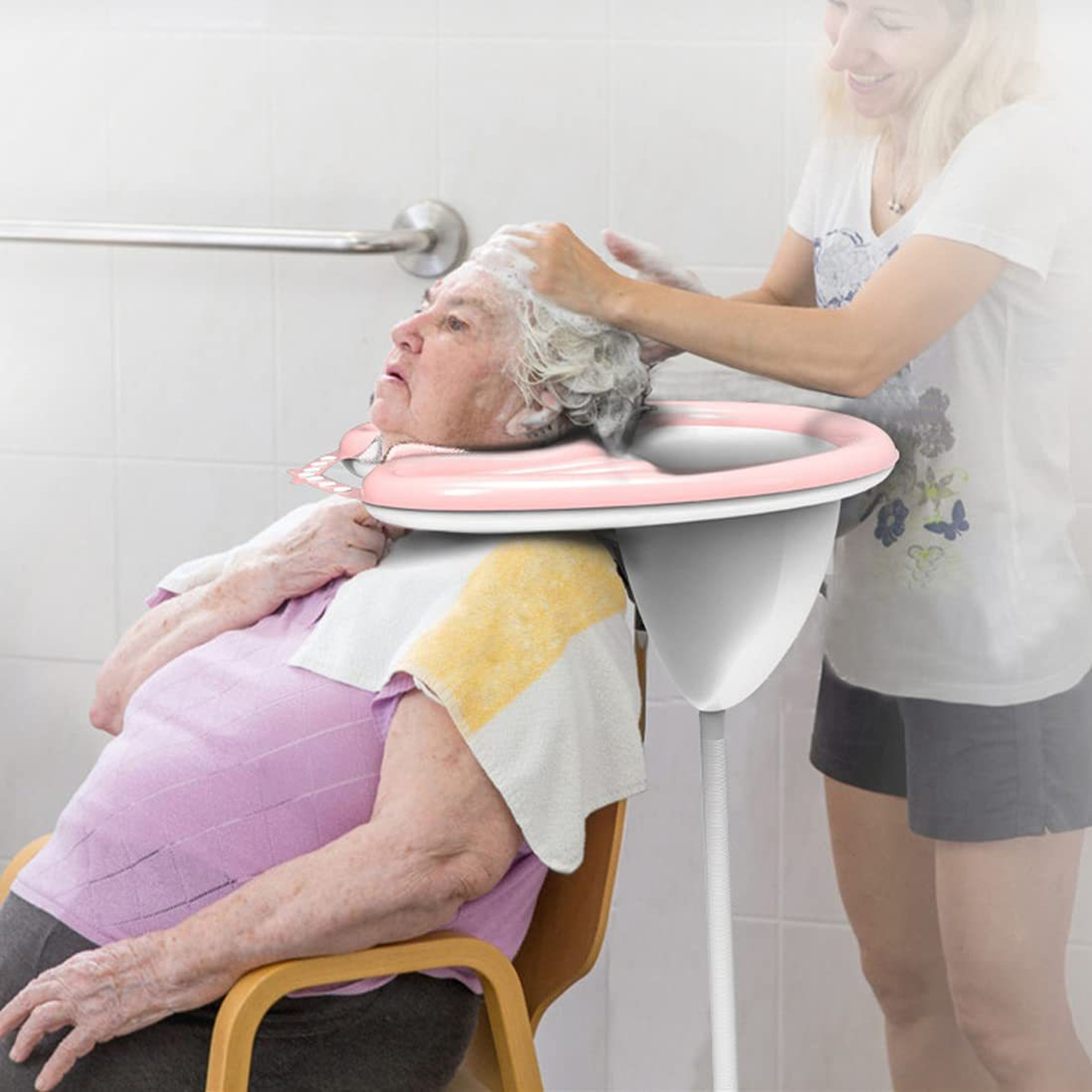 Portable Hair Washing Basin, Foldable PVC Inflatable Shampoo Pad, Spa Tub for Pregnant Women, Elderly, Deflate Shampoo – view 1