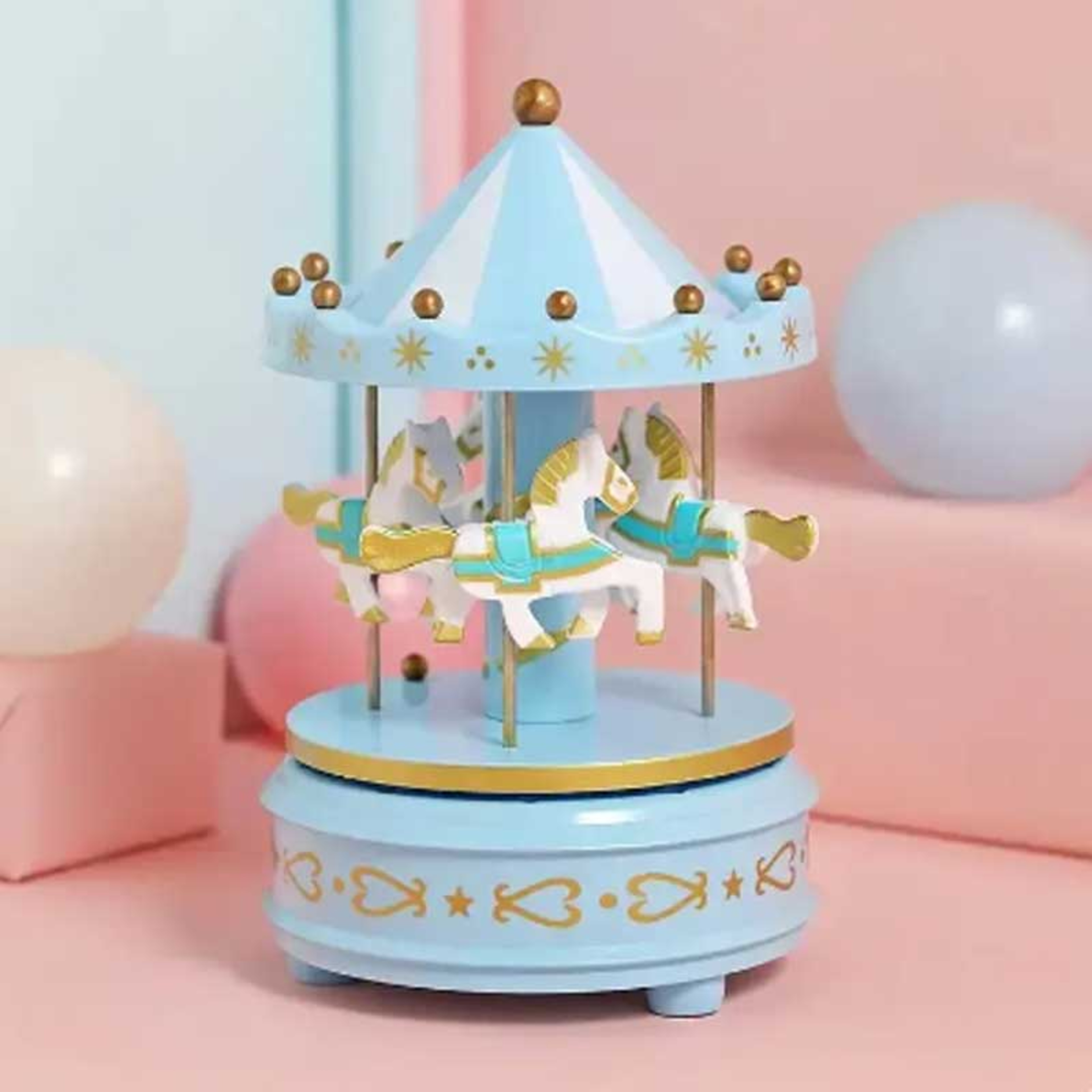 Handwork Music Box Gifts, Luxury Carousel with Rotating Horses, Romantic Carousel Toys – view 2