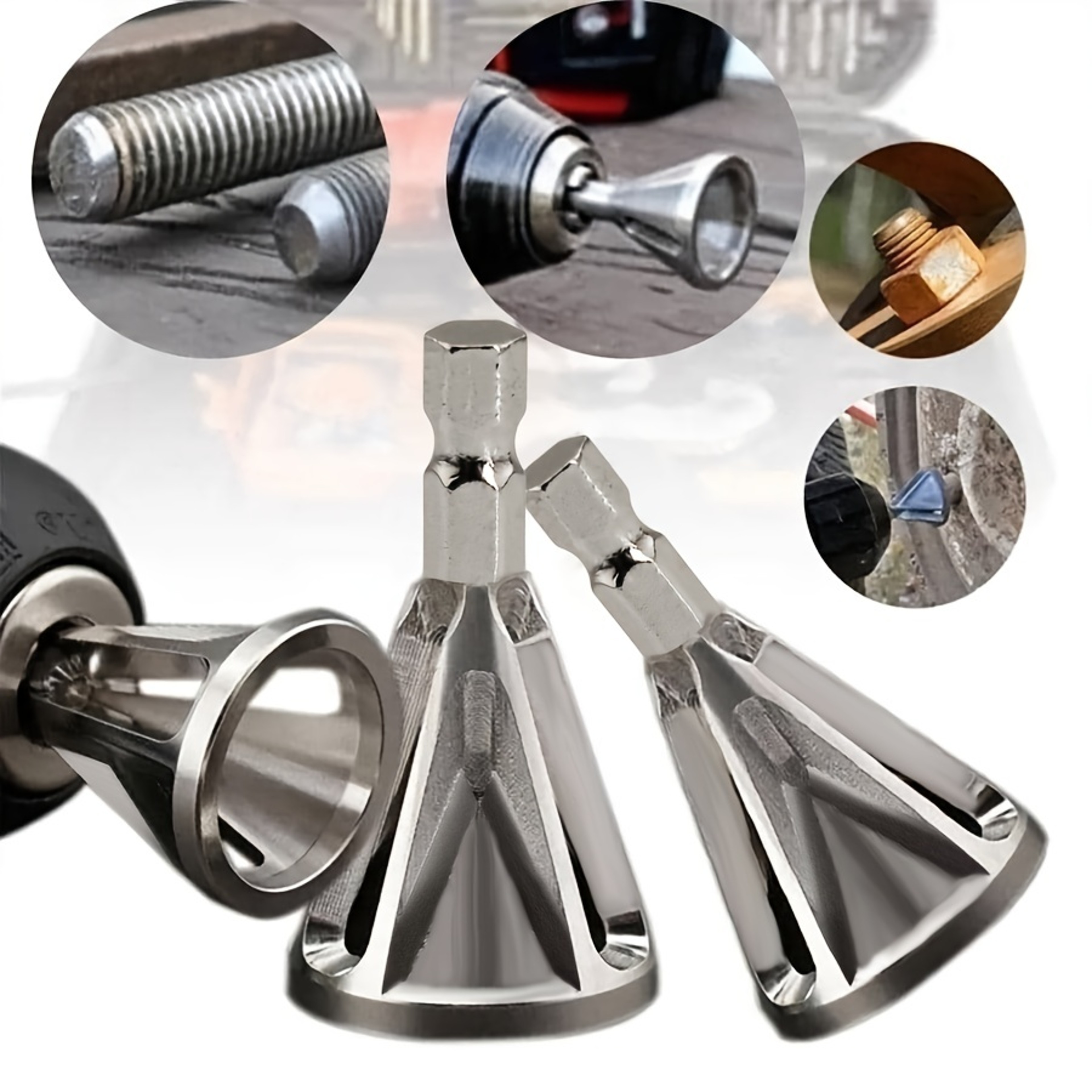 External Chamfering Tool, Chuck Drill Tool, Metal Deburring Tool, Grinding Angle Trimming, Suitable for Various Tasks – view 3