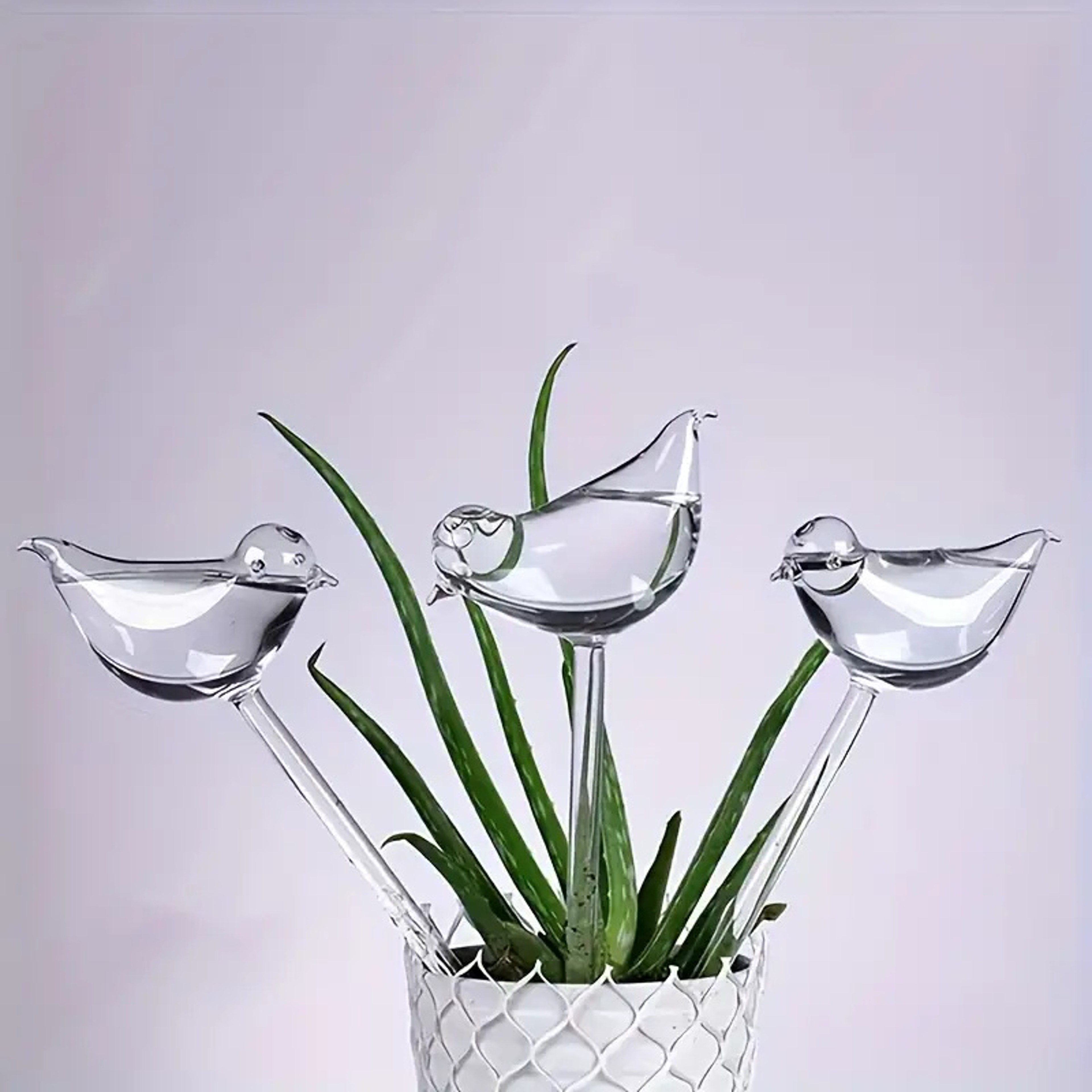 Lazy Water Dispenser, Imitation Glass Plastic Bird Dripping Machine, Automatic Travel Dispenser for Effortless Watering – view 1