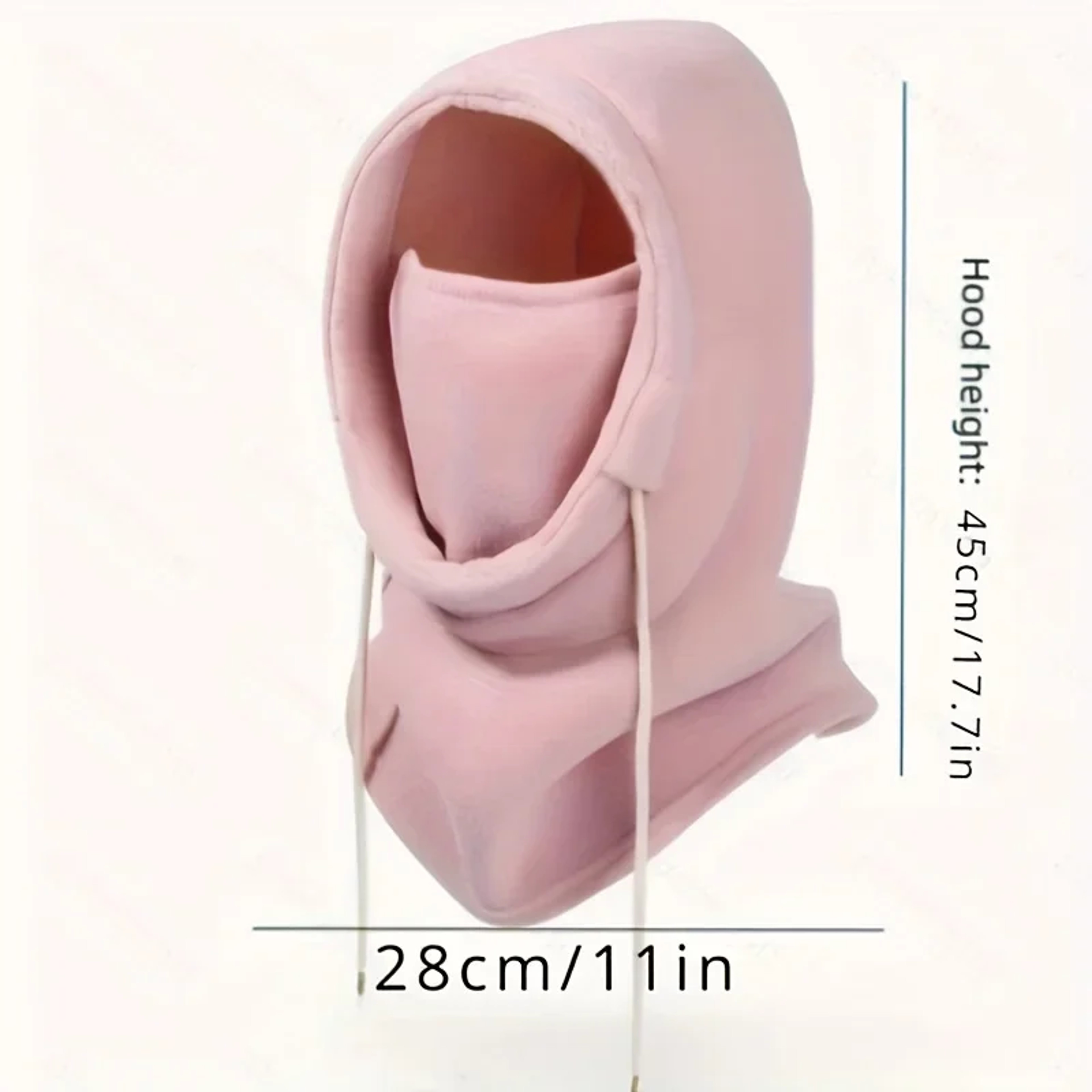 Winter Balaclava Hooded Scarf  Warm Neck Gaiter For Skiing Cycling Outdoor Activities  Black Pink K 4