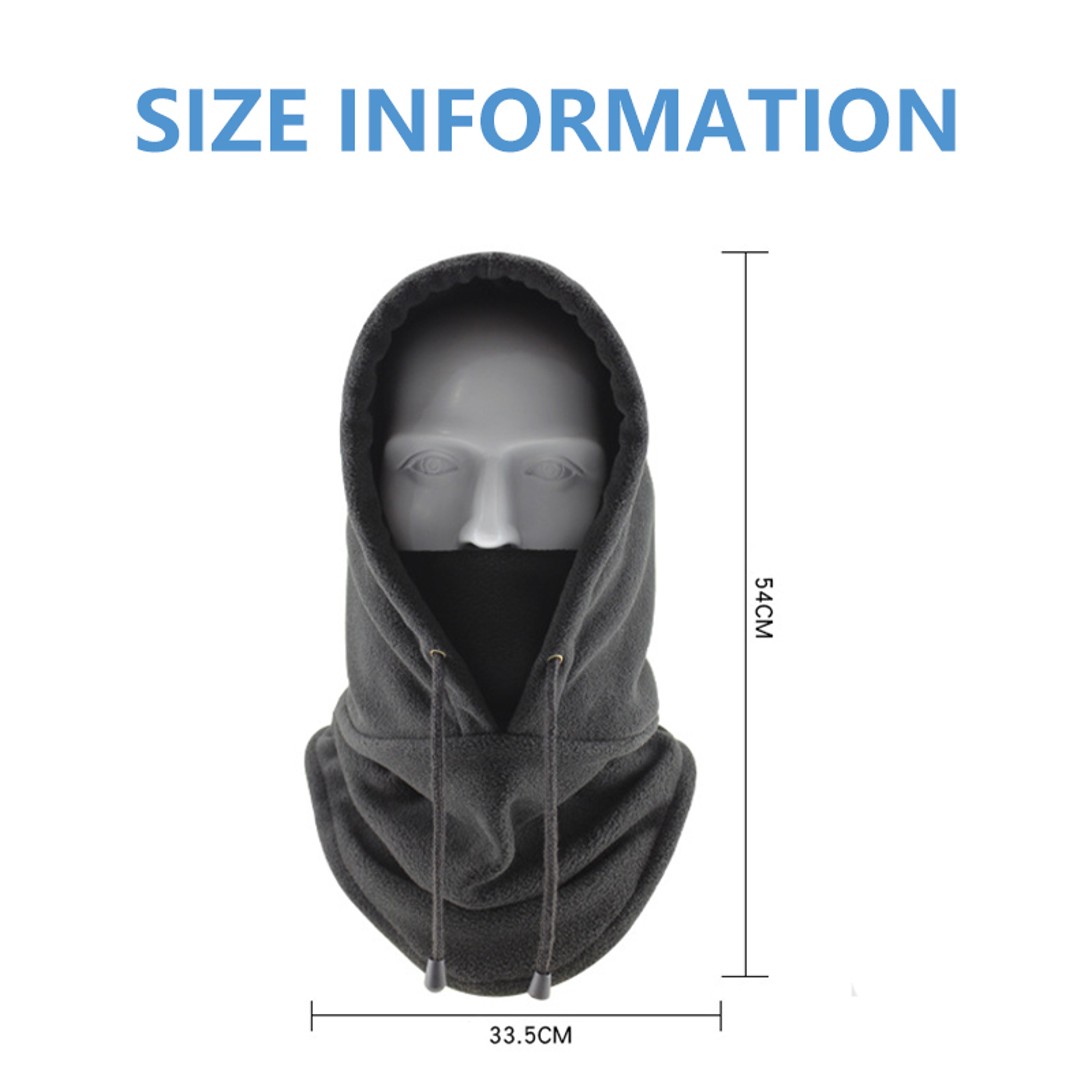Polar Fleece Winter Cap, Windproof Cold Proof Mask, Adjustable Thermal Balaclava Ski Neck Cover for Cycling – view 6