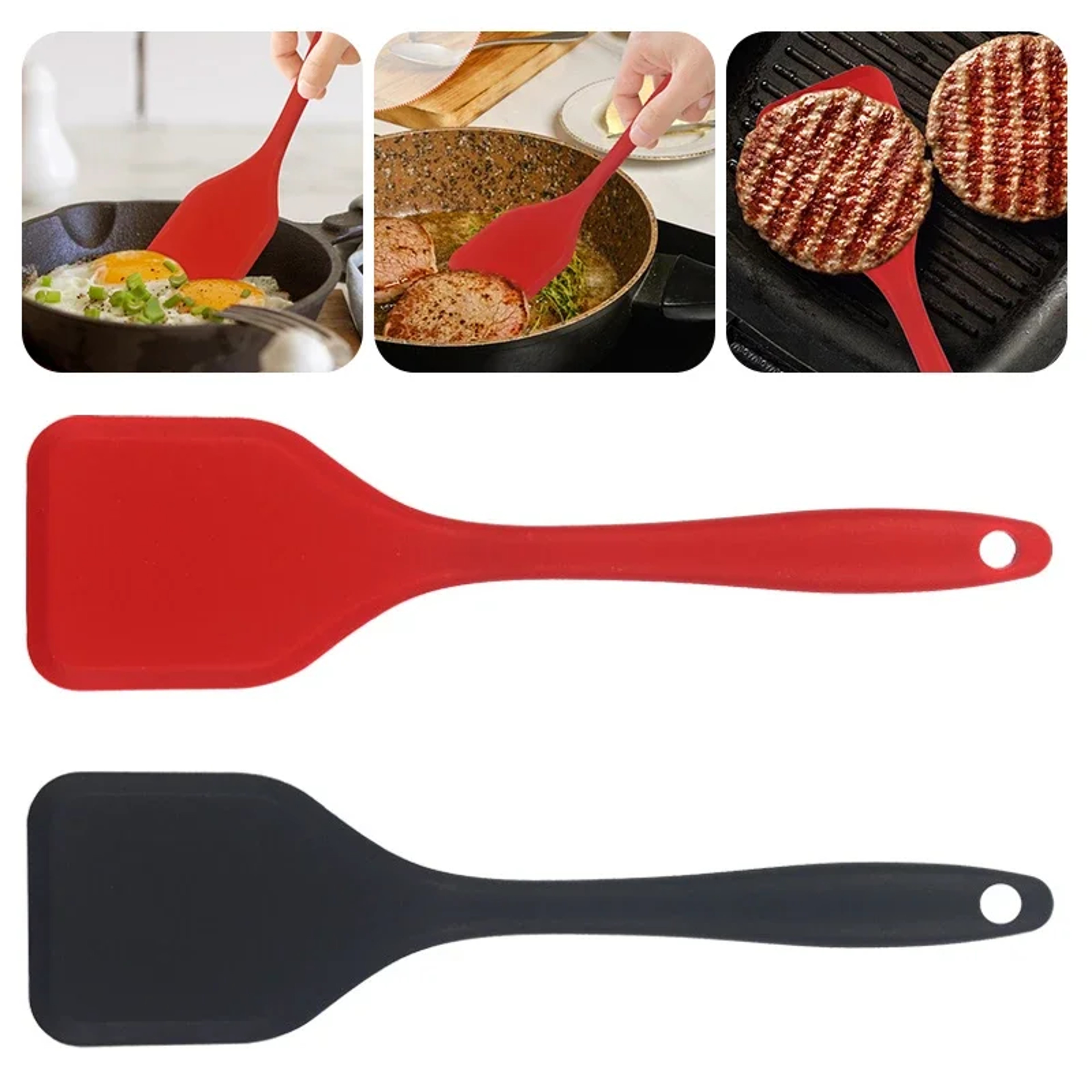 Silicone Non-stick Cooking Spatula, Dense Shovel for Frying Fish and Omelette, Kitchen Tool – view 2