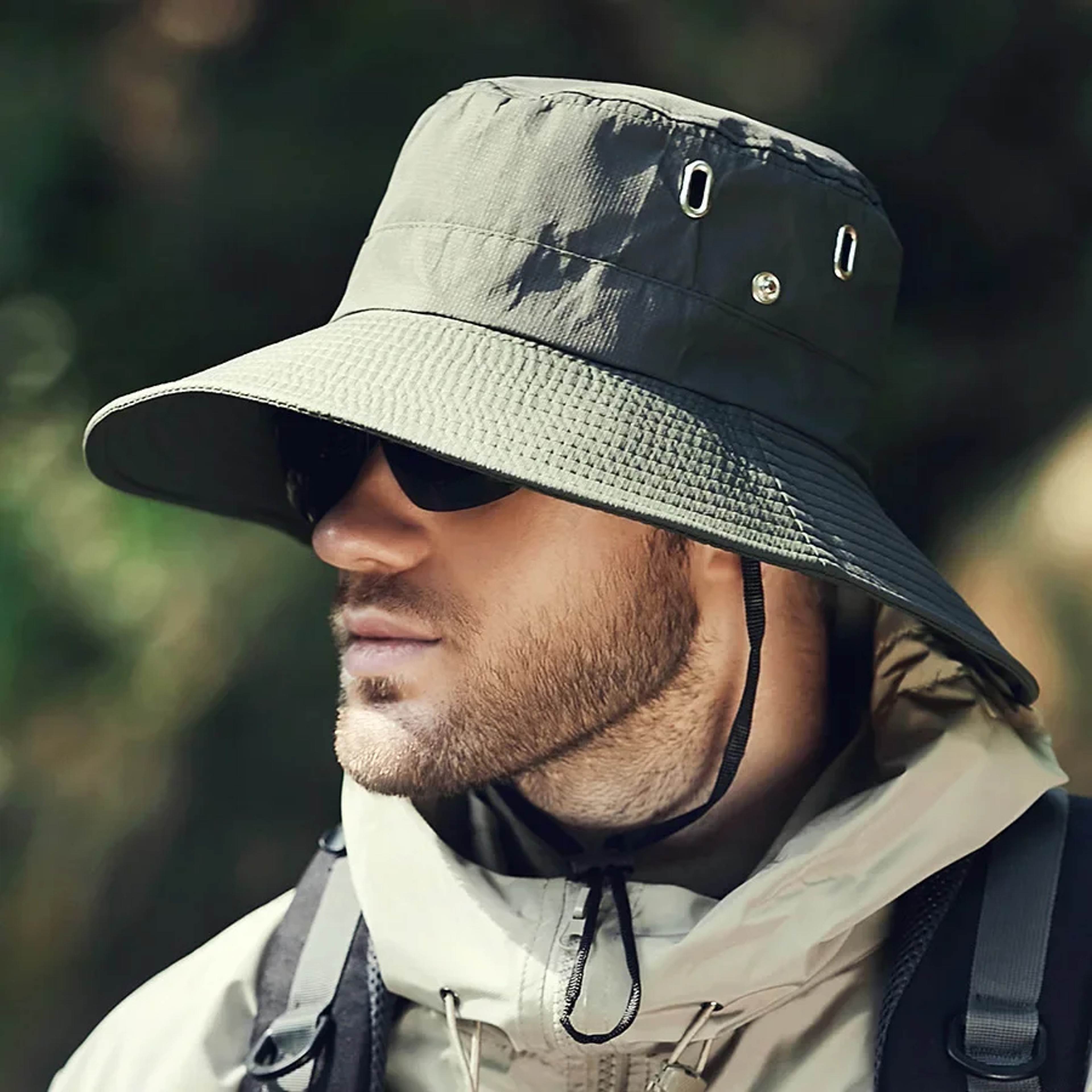 Waterproof Safari Bucket Hat with UV Protection, New Men's Wide Brim Sun Hat for Outdoor Adventures – view 3