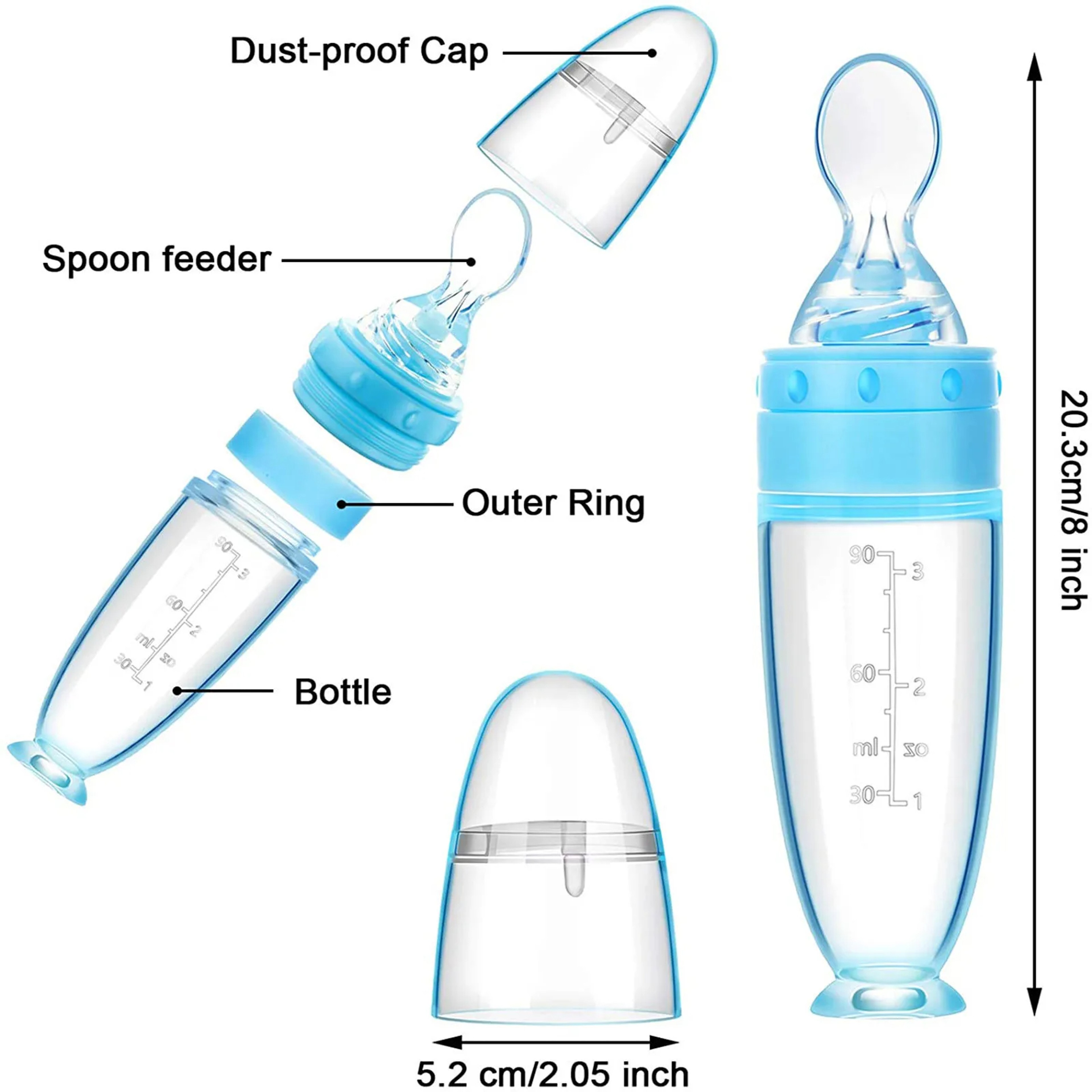 Squeeze Feeding Spoon, Depressible Silicone Bottle, Training Feeder – view 5
