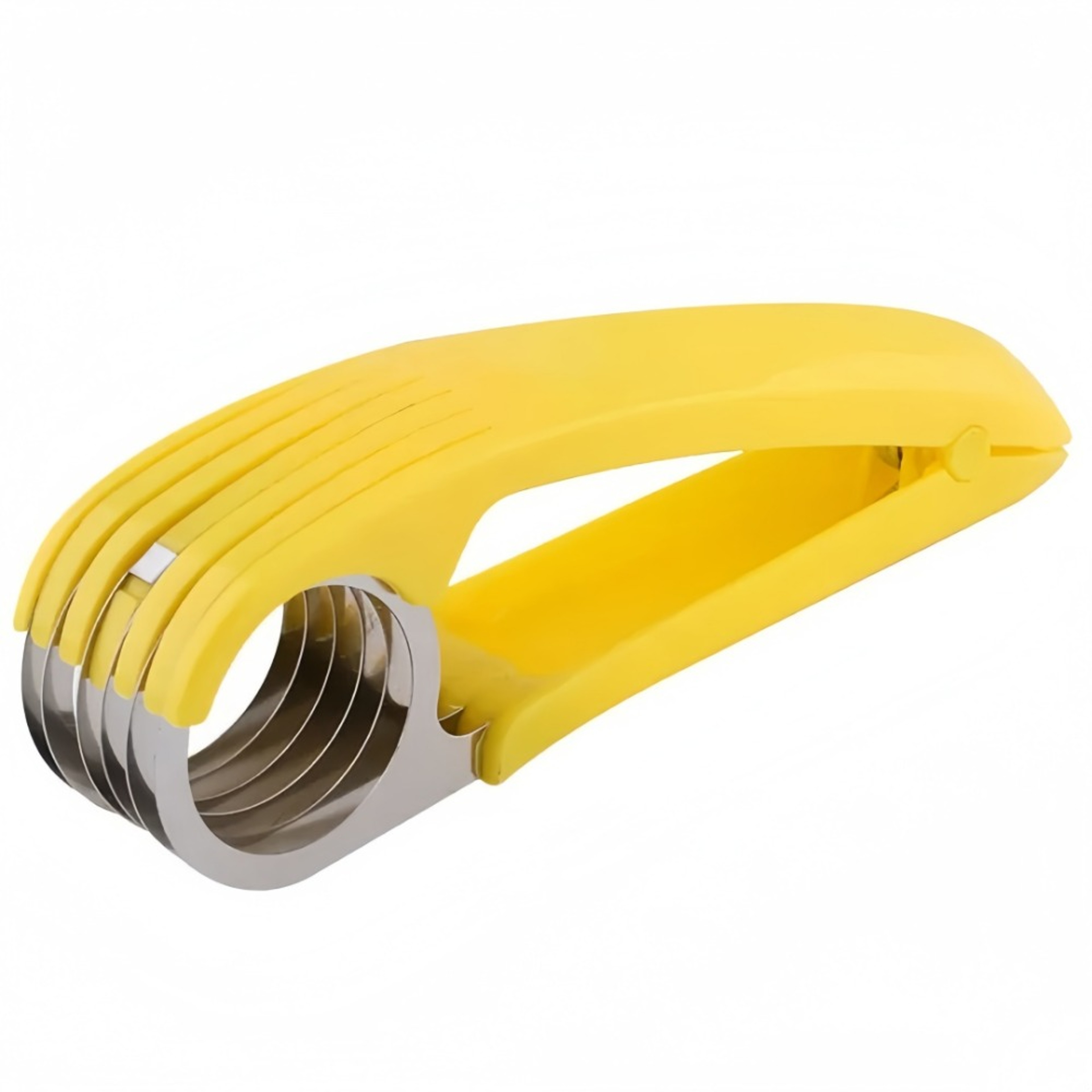 Stainless Steel Banana Slicer, Curved Handle Chopper for Cutting Fruits, Vegetables, and Sausage in Kitchen – view 6