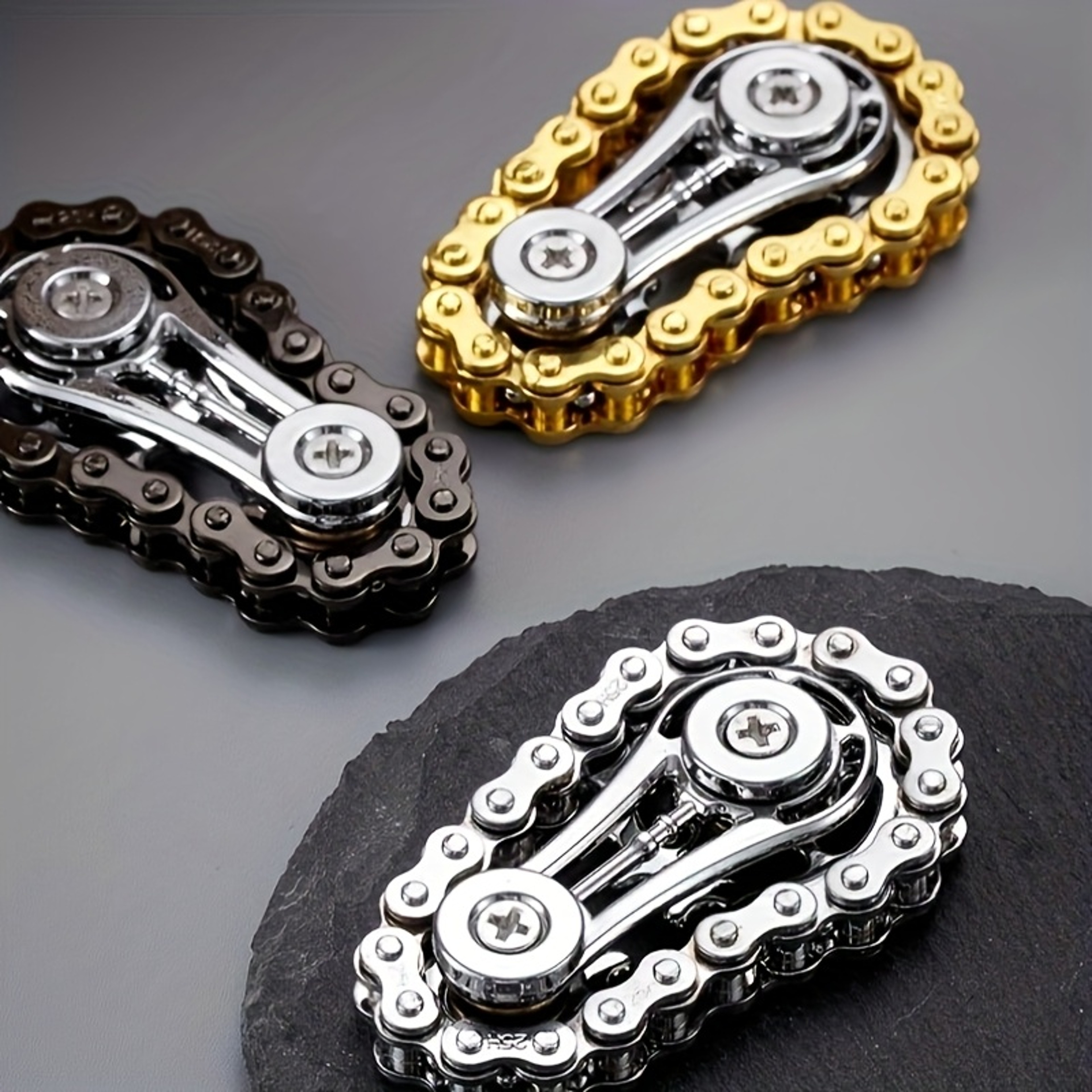 Fingertip Gyro Fidget Spinner Sprockets Flywheel EDC Spinner For Stress Relief Metal Bike Chains Fo 0