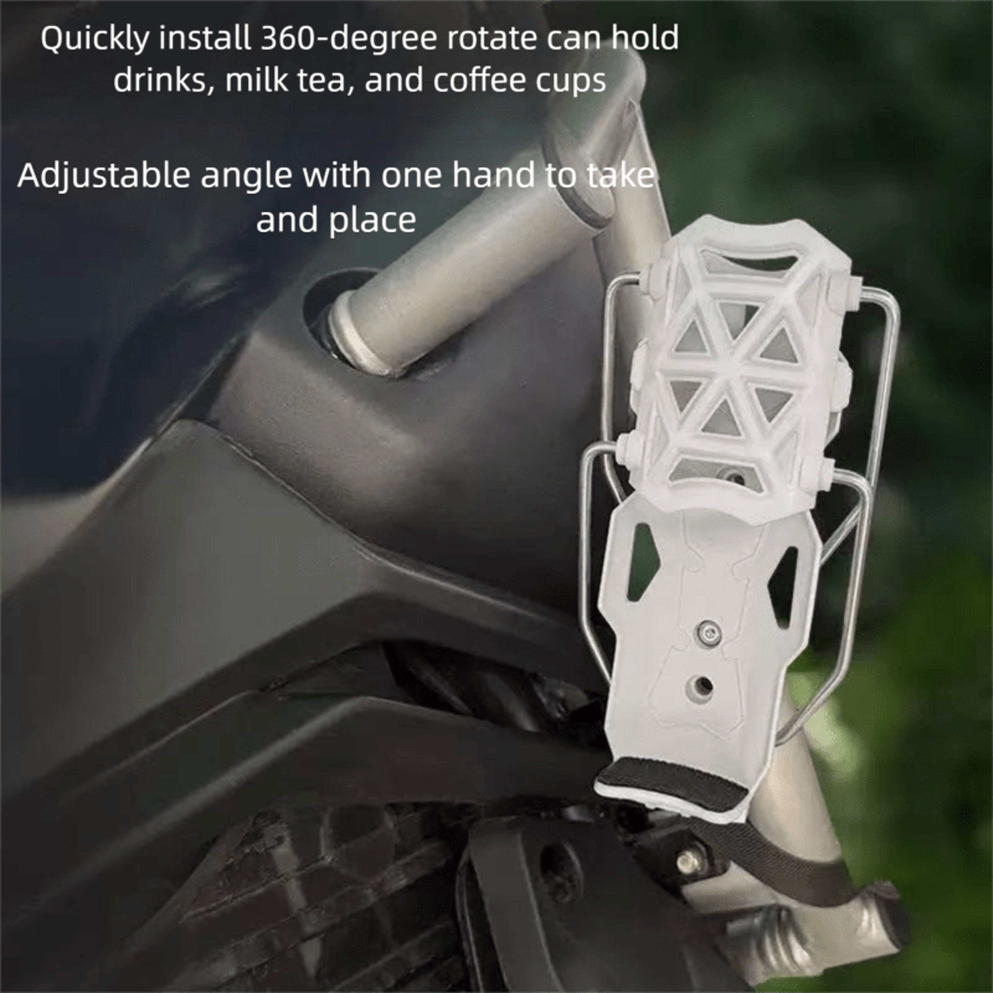 Universal Bike Cup Cage with Adjustable Handlebar for Motorcycles and MTB Road Cycling – view 6