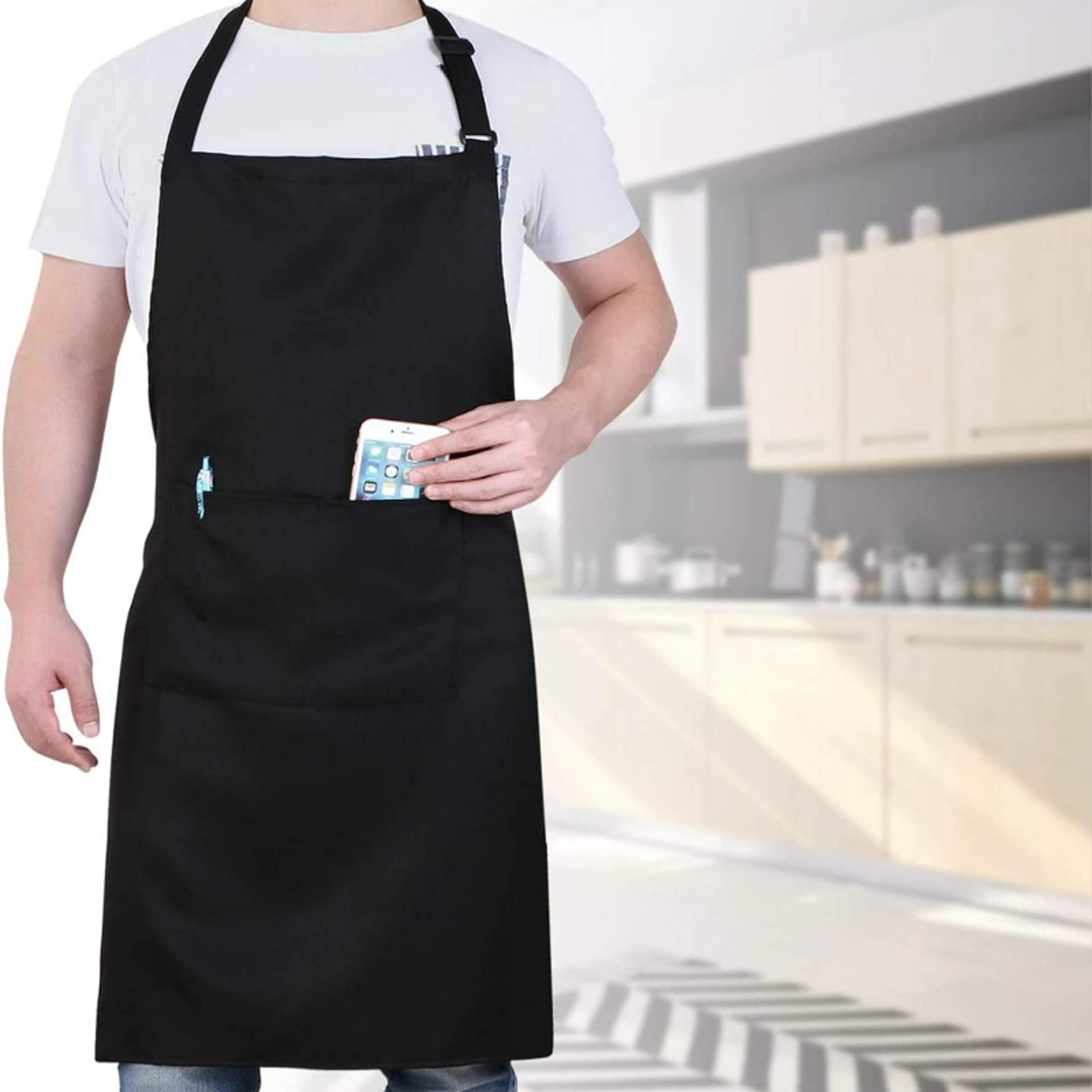 Stylish Kitchen Aprons For Men And Women Chef Work Apron For Grill Beauty Bar Shop Cafes Household  0