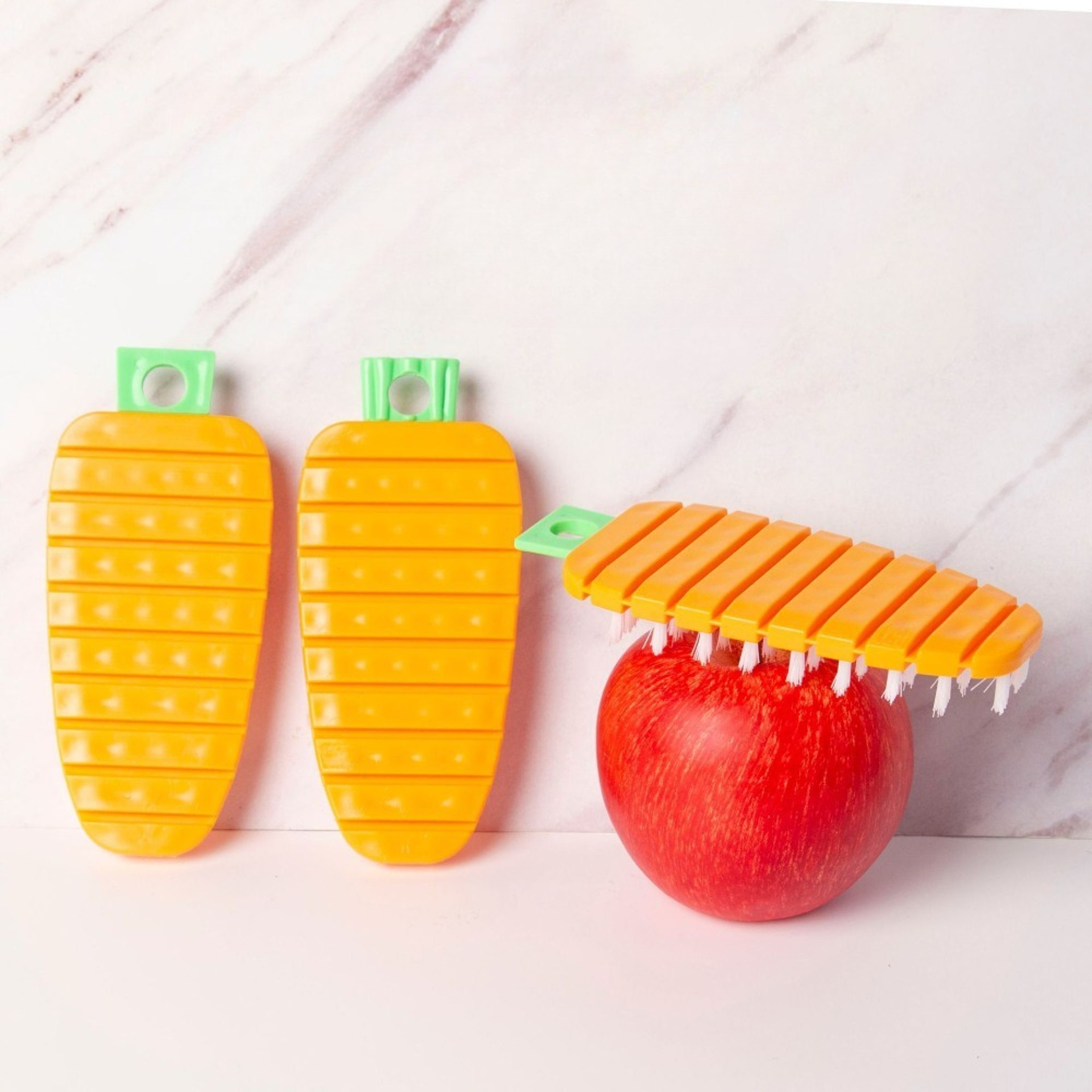 Dishwasher Safe Kitchen Brush for Fruits Vegetables, Flexible Vegetable Cleaning Brush Scrubber for Potato Carrot Apple – view 1