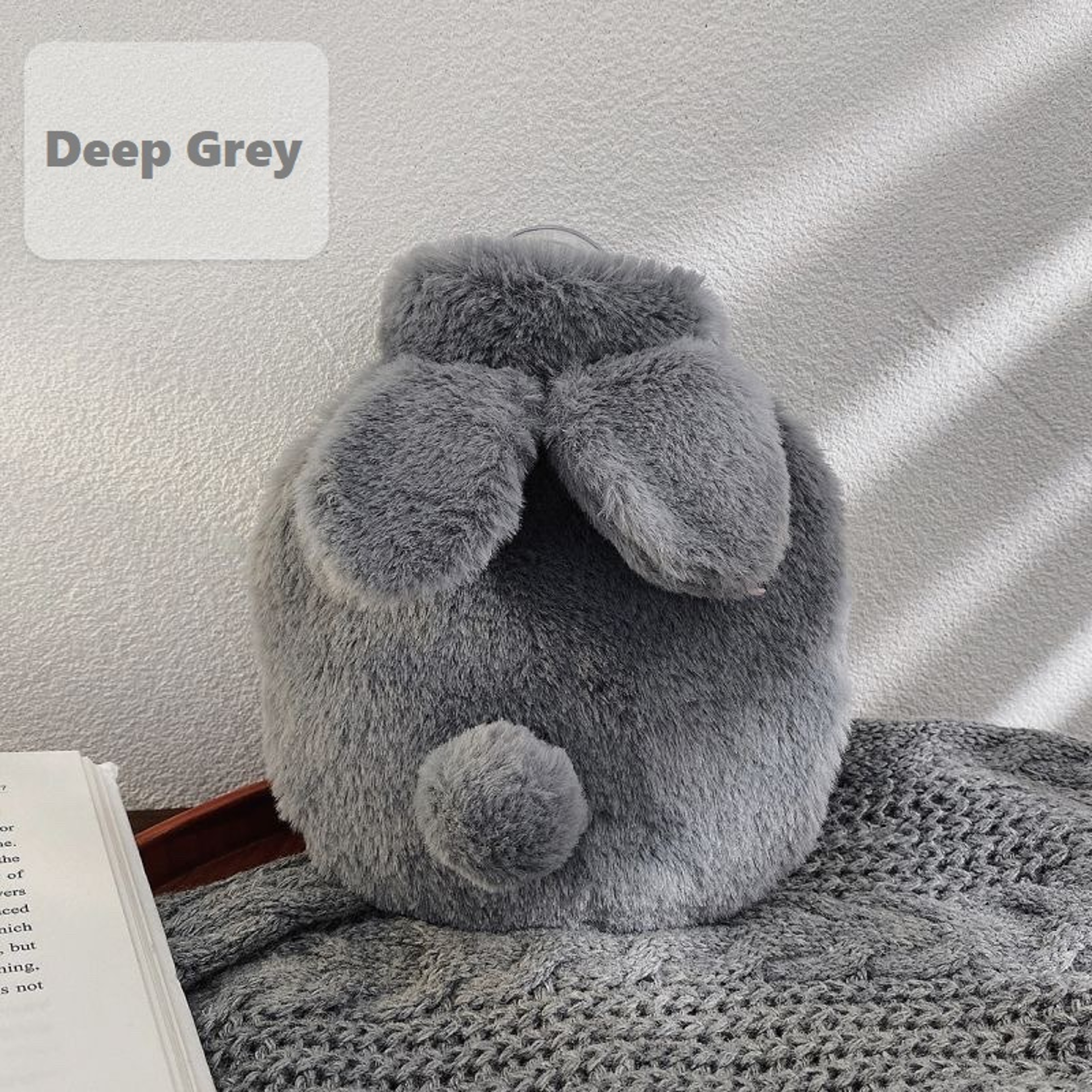 Hand Feet Warmer, Cute Plush Rabbit Hot Water Bag with Cover For Winter, Reusable Hot Water Jug Bottle – view 9