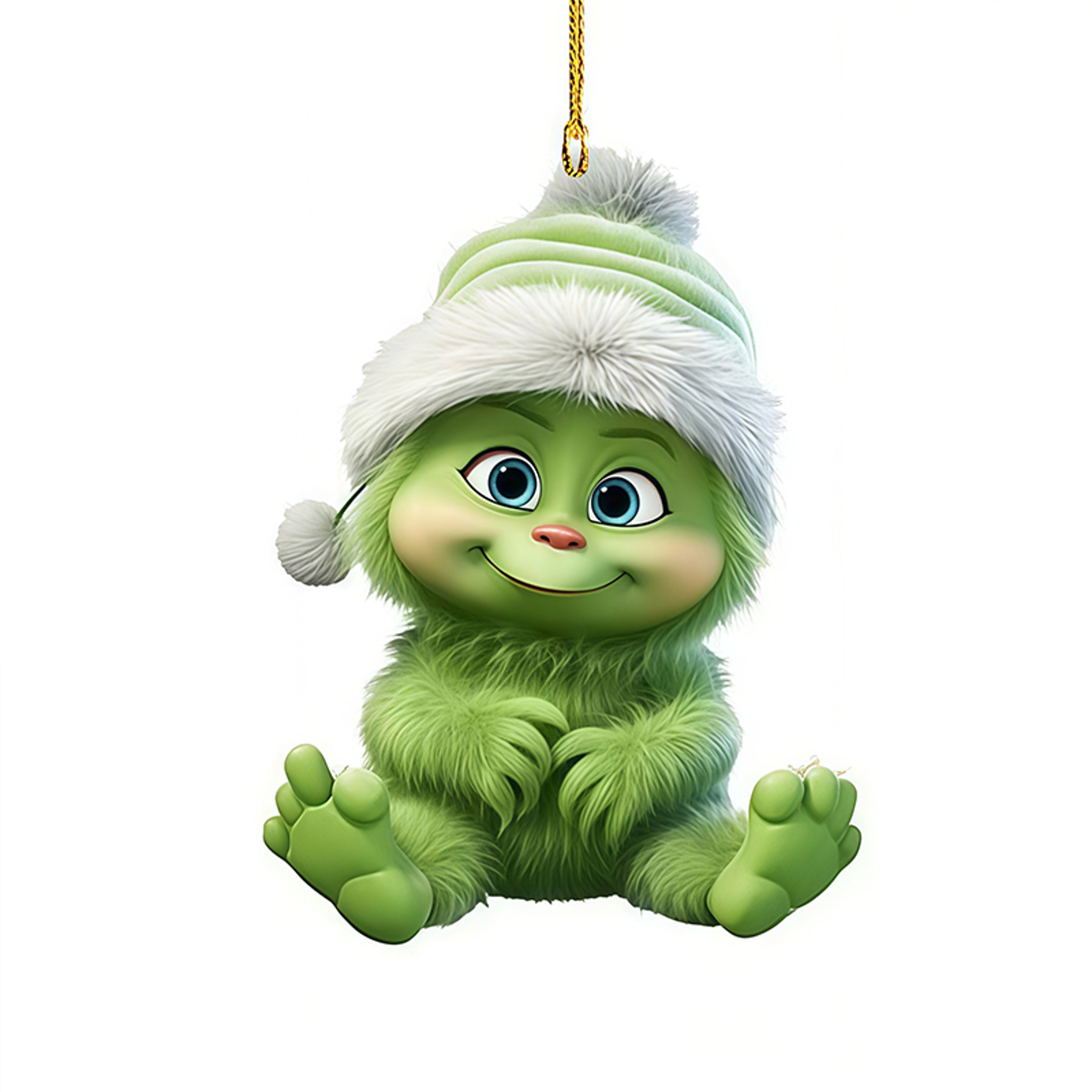 Green Grinch Christmas Tree Decoration, Creative Cartoon Pendants, Perfect for Holiday Home Parties and Birthday – view 6
