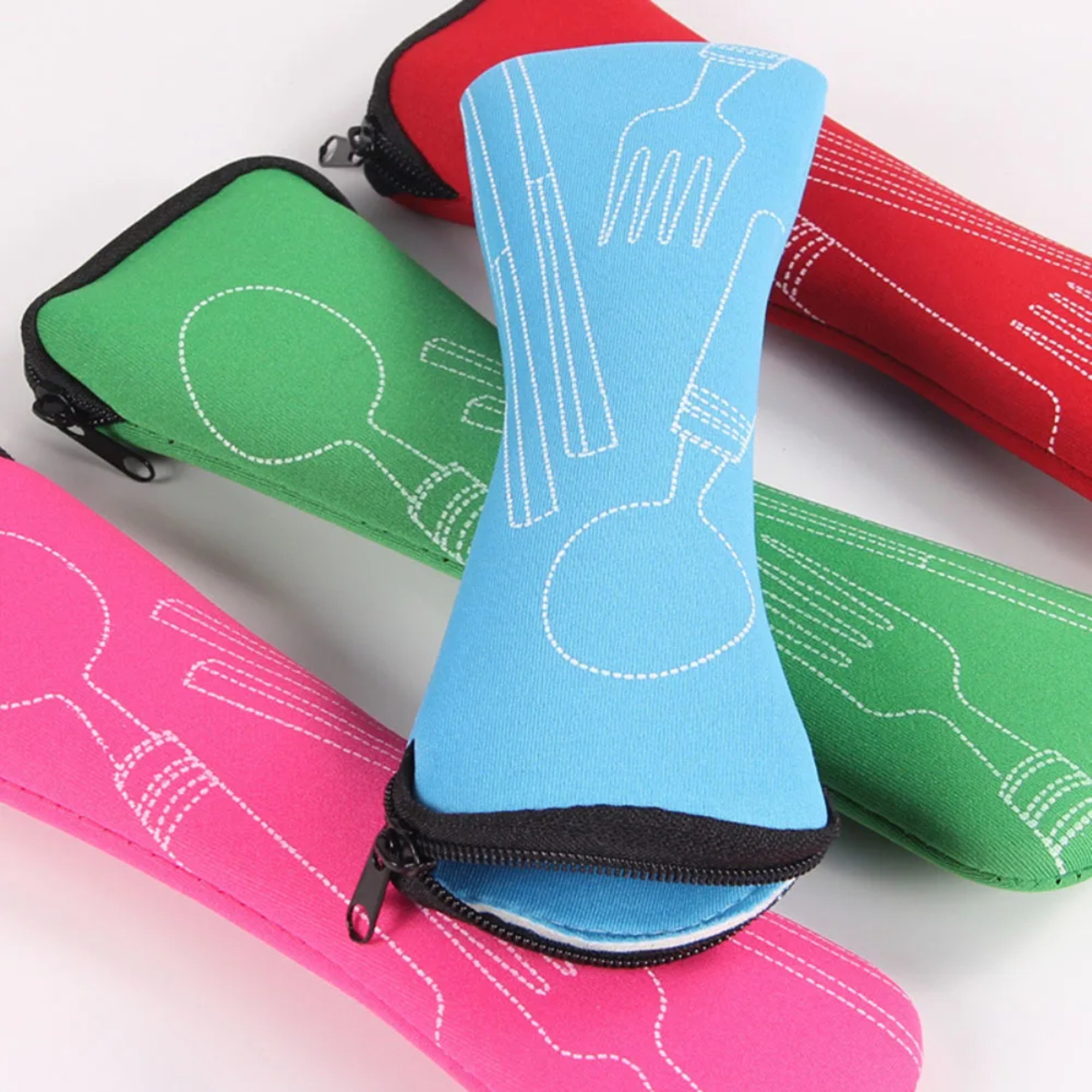 Cutlery Bag for Travel, Portable Storage Box, Fork Spoon Bag for Picnic – view 4