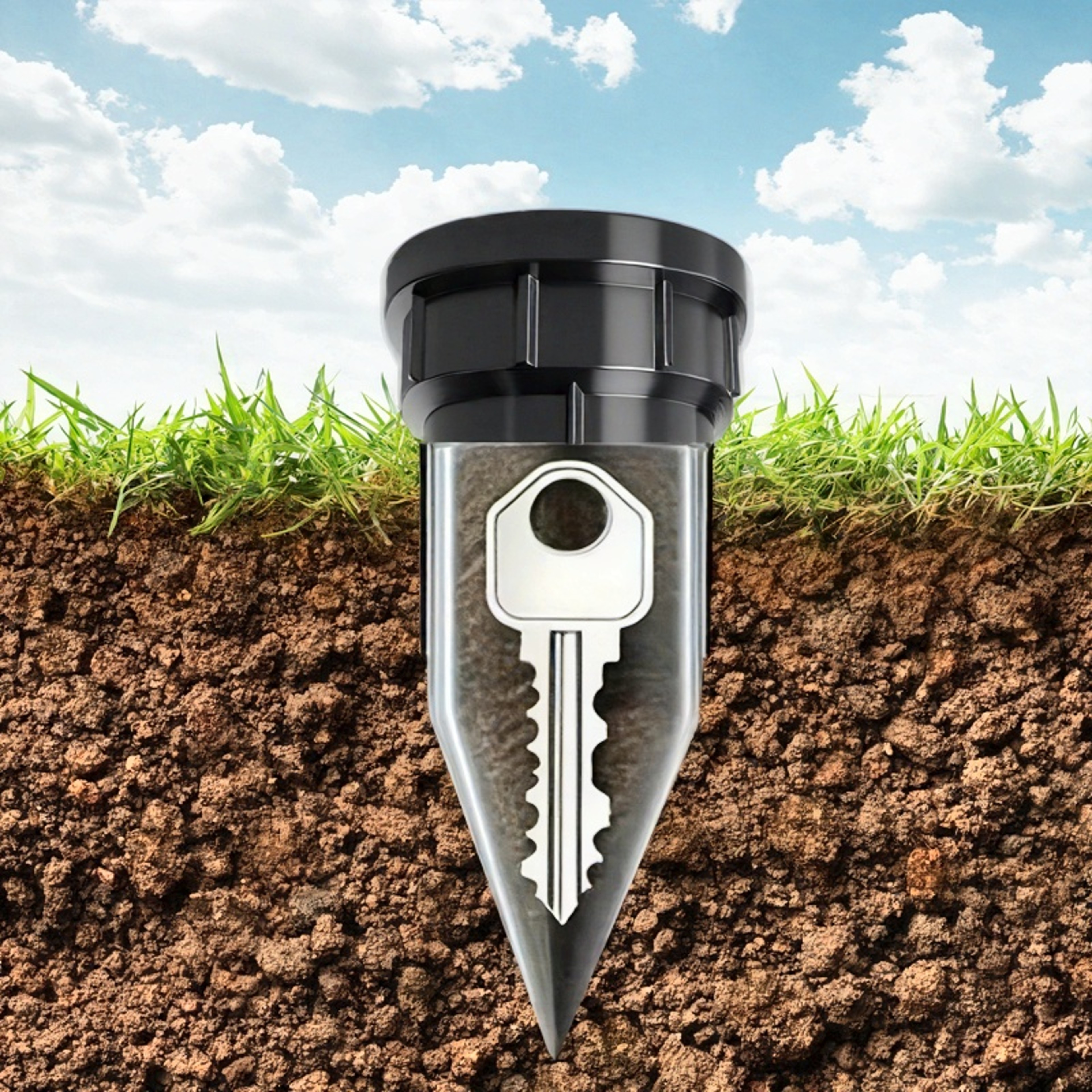 Durable Plastic Garden Key Hider, Realistic Underground Watering Can Key Safe – view 1