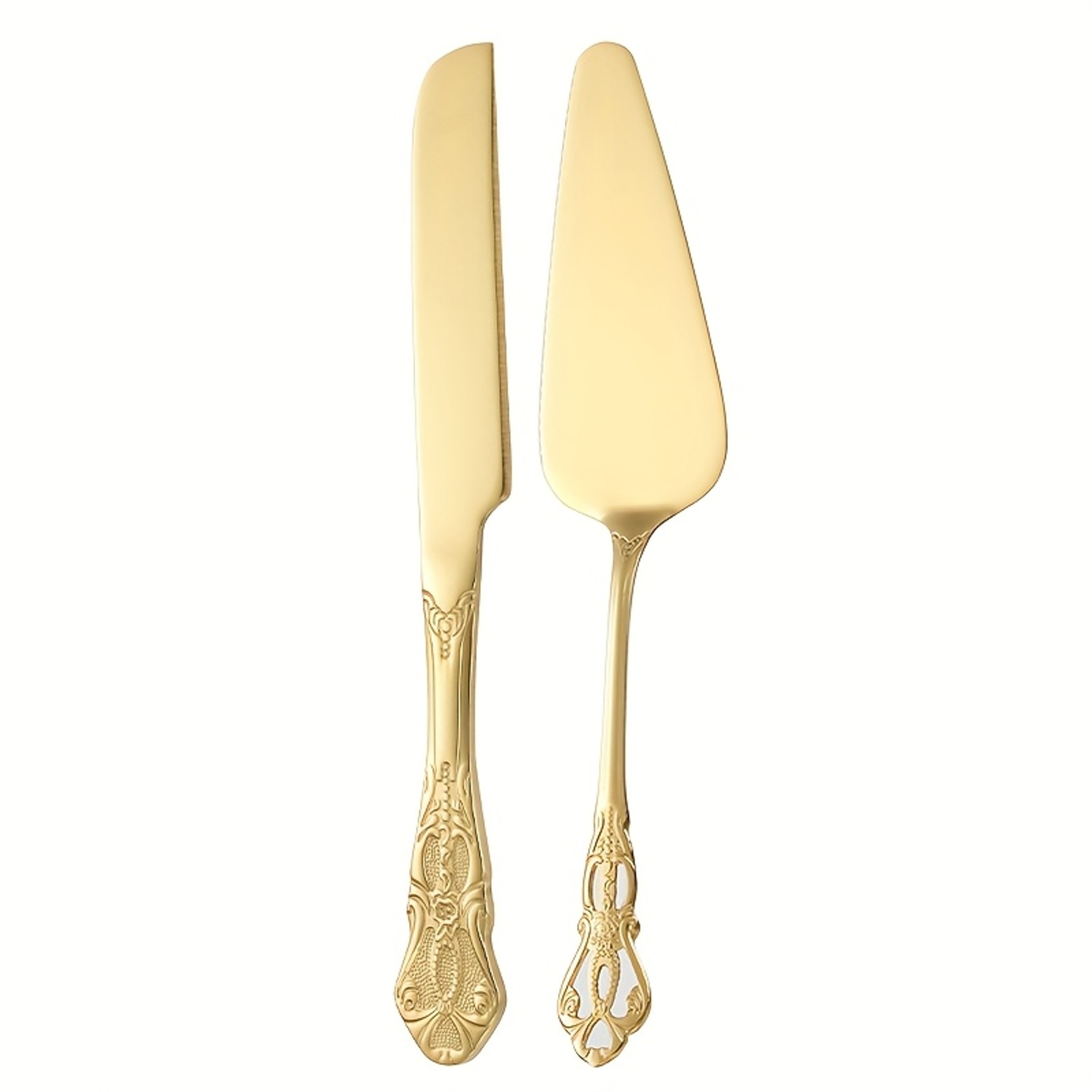Elegant Cake Server Set, Vintage Palace Stainless Steel Bread Knife, Carved Hollow Design for Parties – view 6