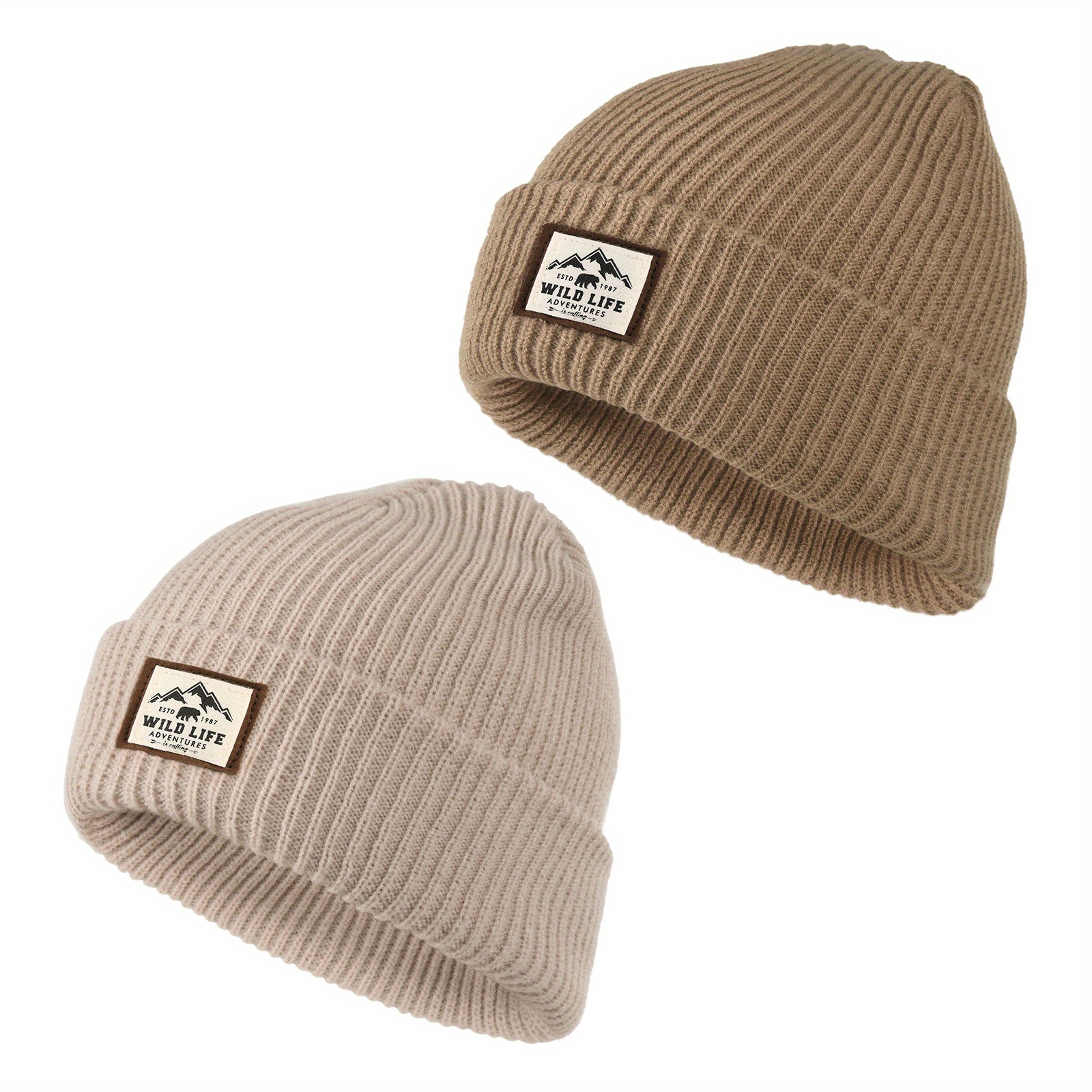 Windproof Winter Autumn Knitted Beanie Hat Soft Elastic Cycling Skull Cap Warm Hiking Camping Headc 8
