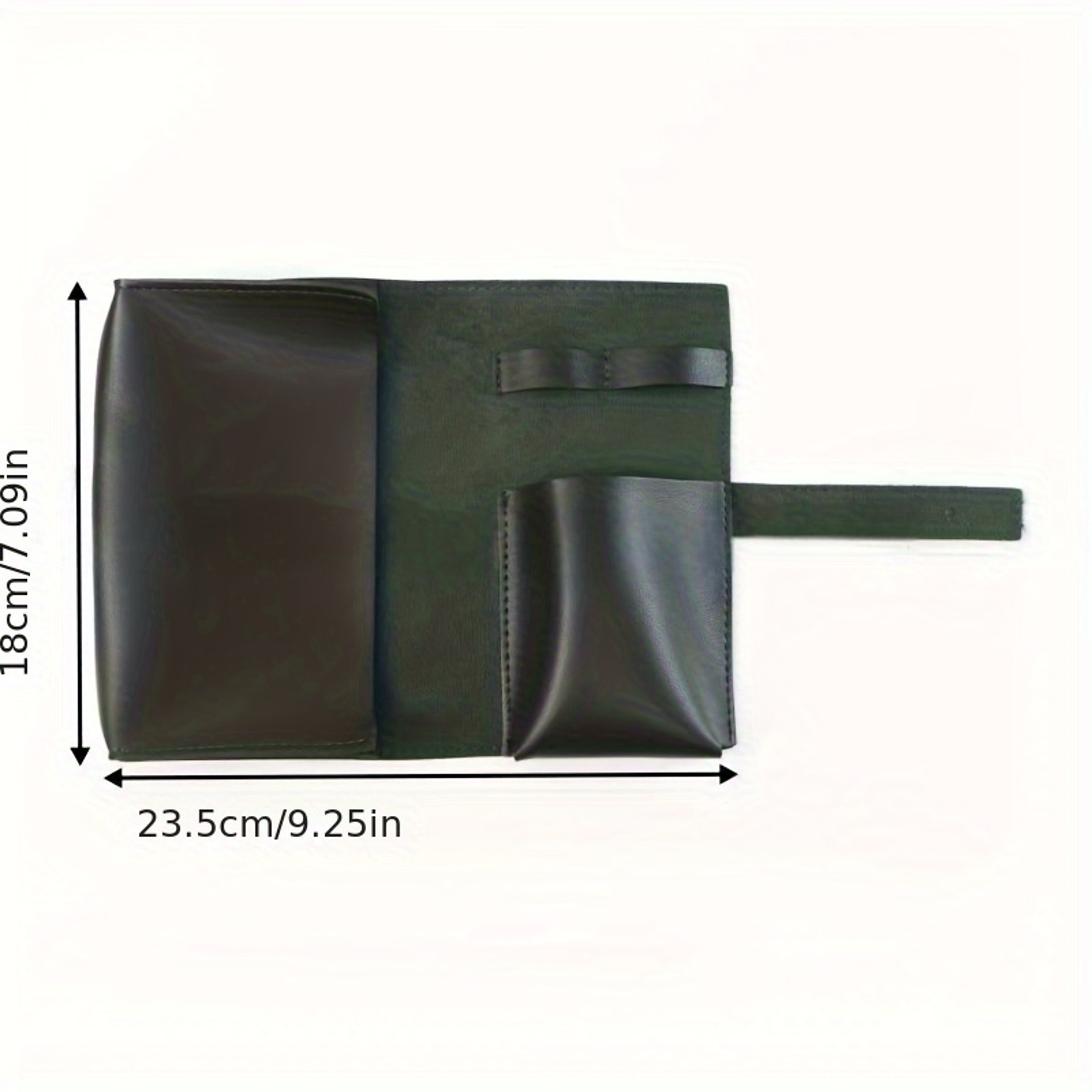 ortable Leather Tech Accessories Case with Multi-Compartment Organizer for Cables, Chargers, Pens - Durable Travel – view 3