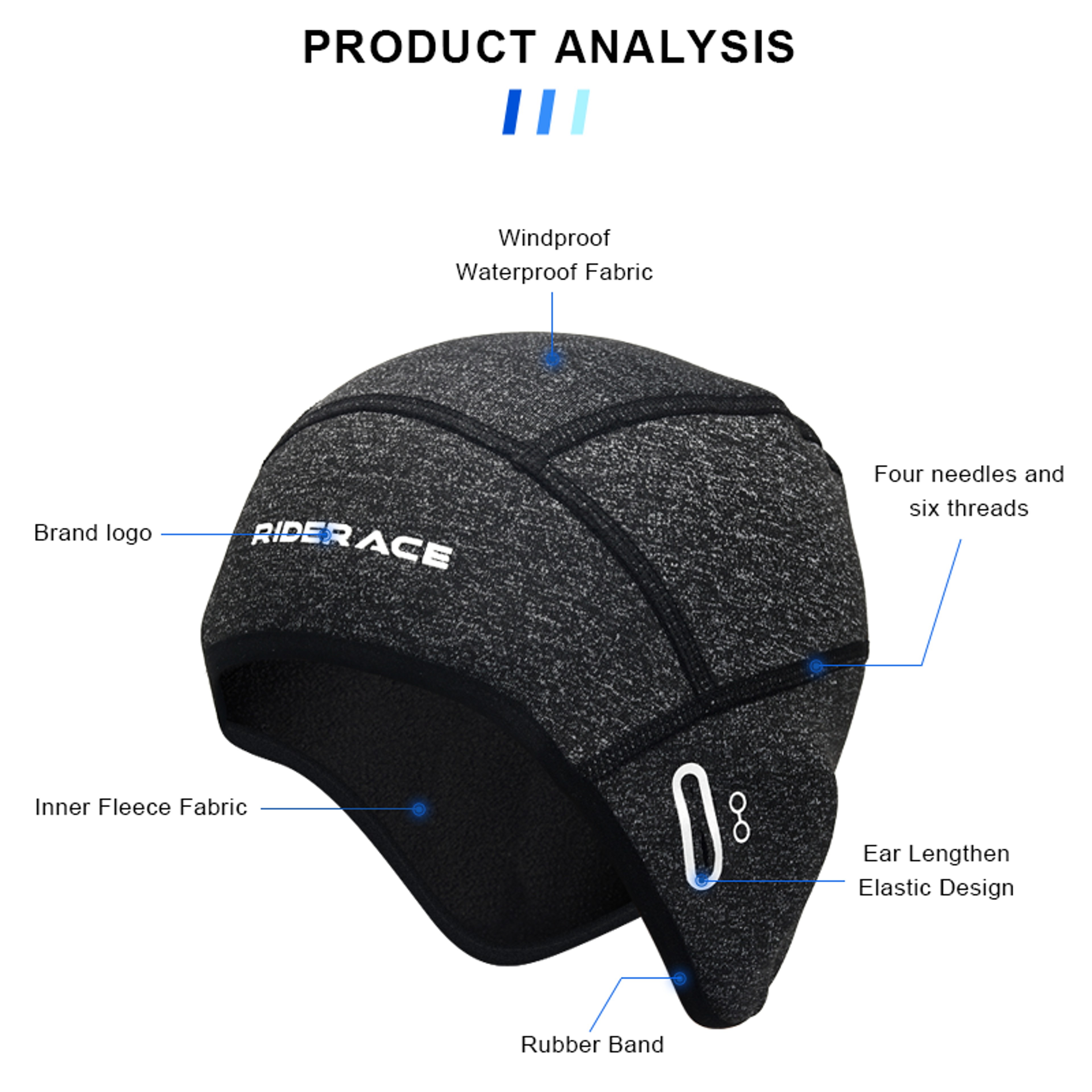 Thermal Cycling Cap Windproof Winter Skull Caps For Men Sport Running Skiing Motorcycle Bicycle Rid 1