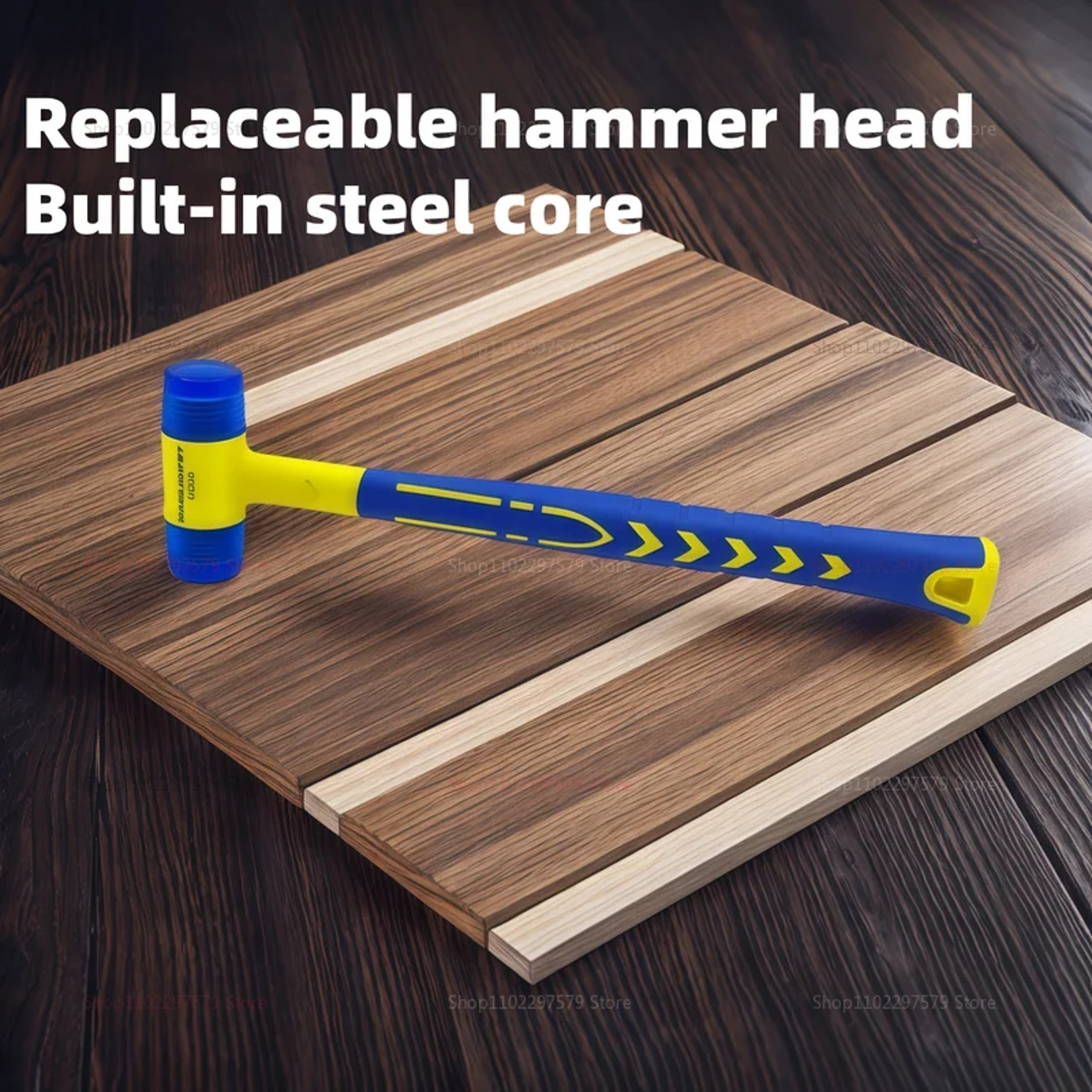 Insulated AllPurpose Double Headed Hammer Rubber Handle Heavy Duty Tool 2