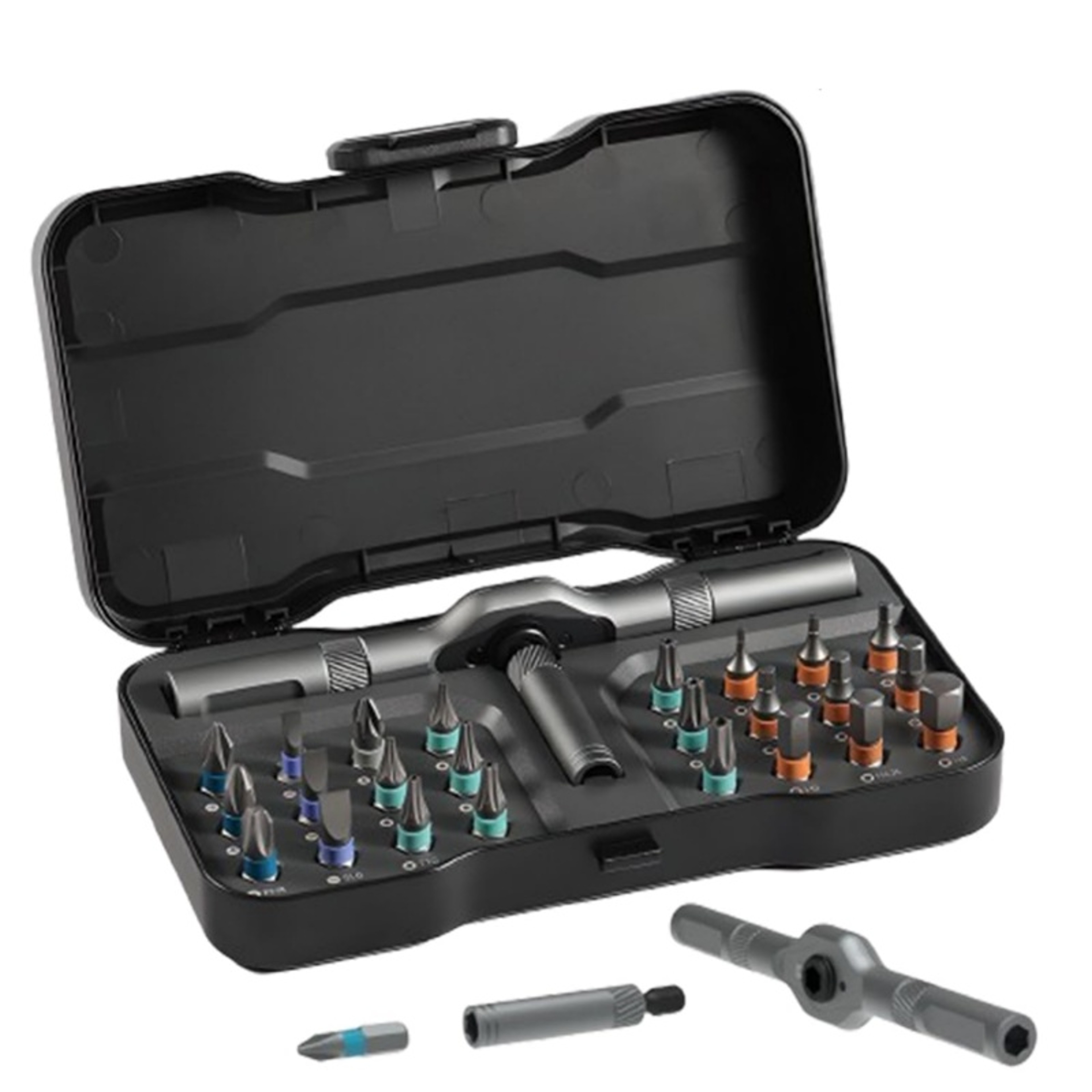 Precision Magnetic Bits Ratchet Screwdriver Set with Detachable Handle, Multi-Purpose Mini Screwdriver Kit for DIY Tasks – view 1