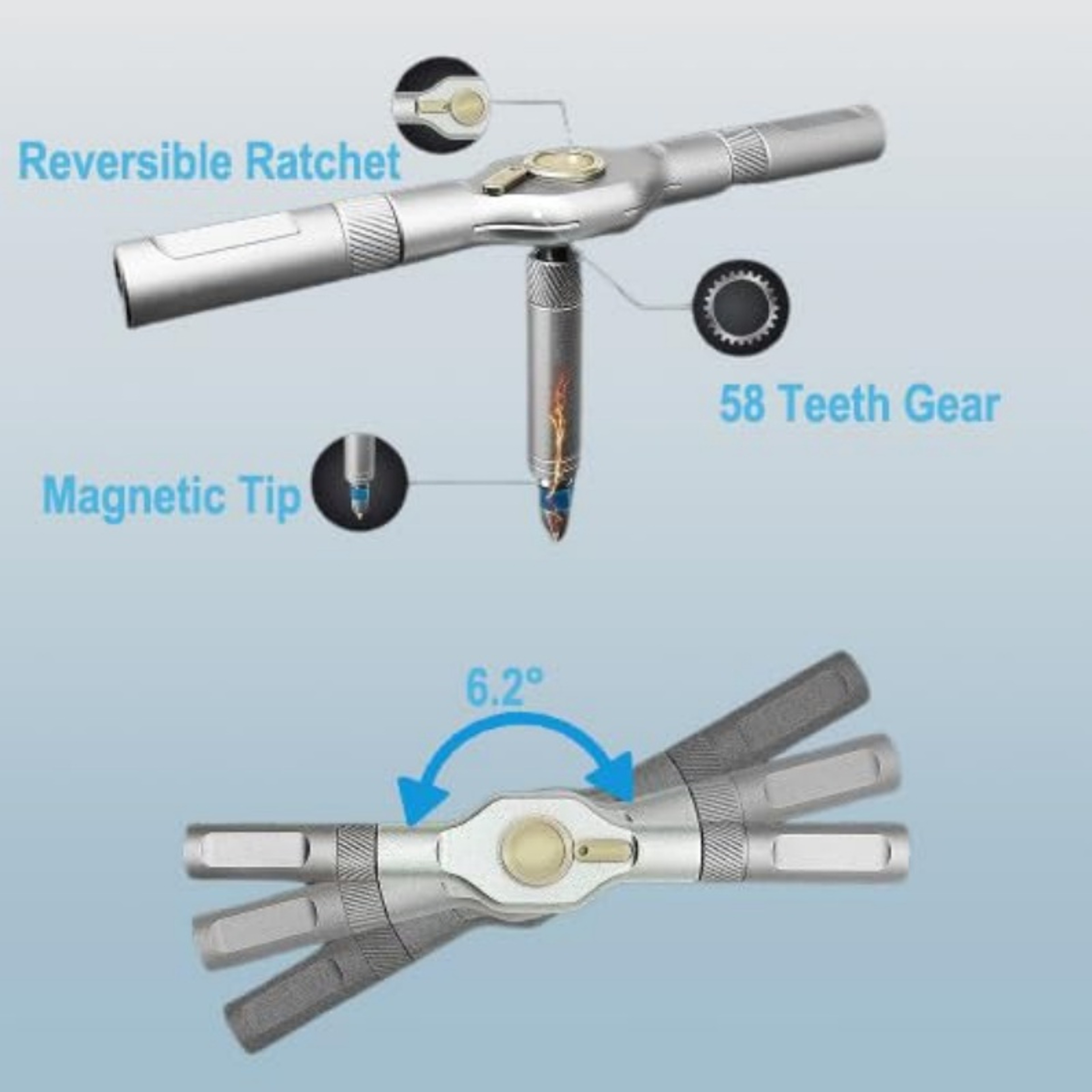 Precision Magnetic Bits Ratchet Screwdriver Set with Detachable Handle, Multi-Purpose Mini Screwdriver Kit for DIY Tasks – view 3