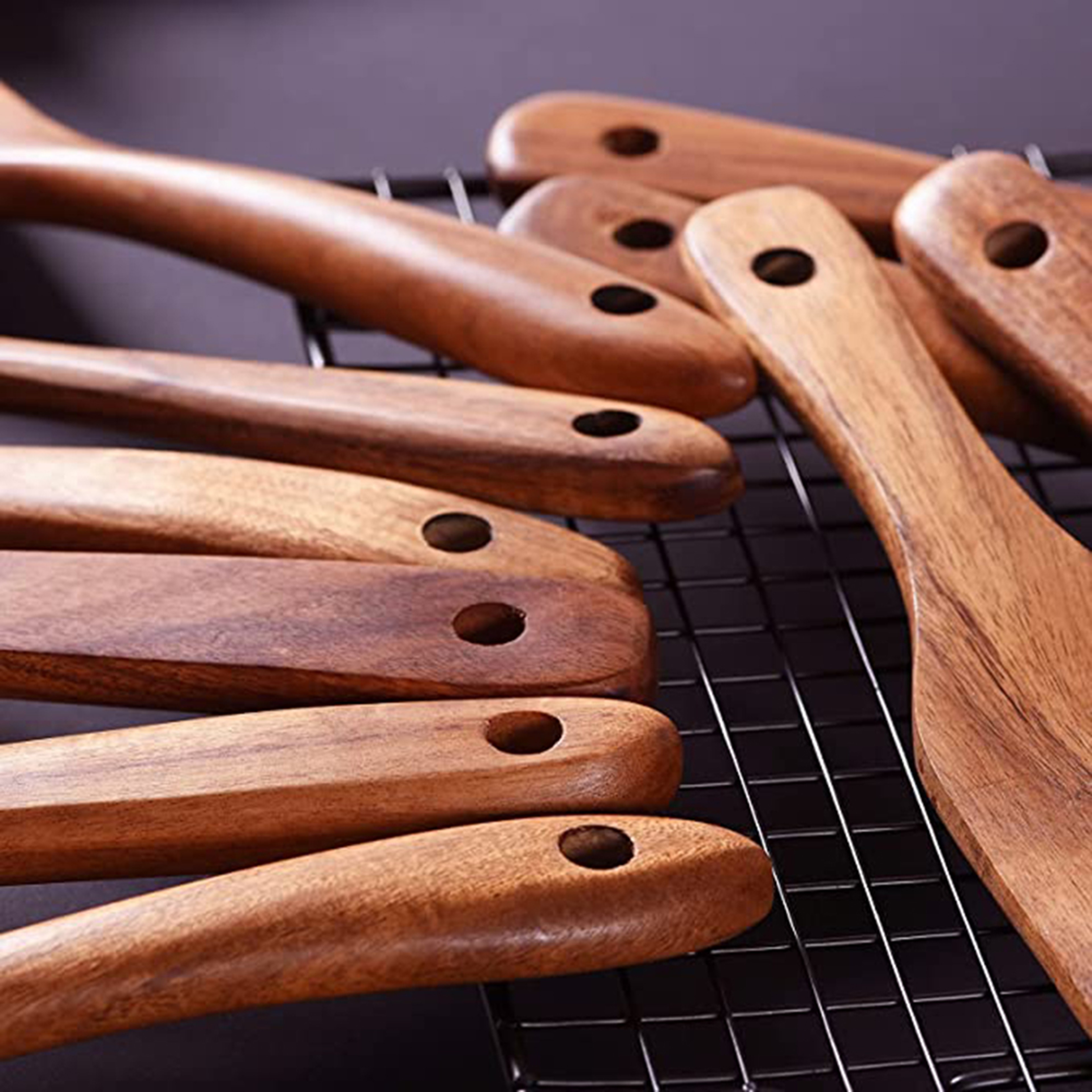 Cooking Utensils Wooden Set Wooden Spoons Soup Tools Kitchen Gift 2