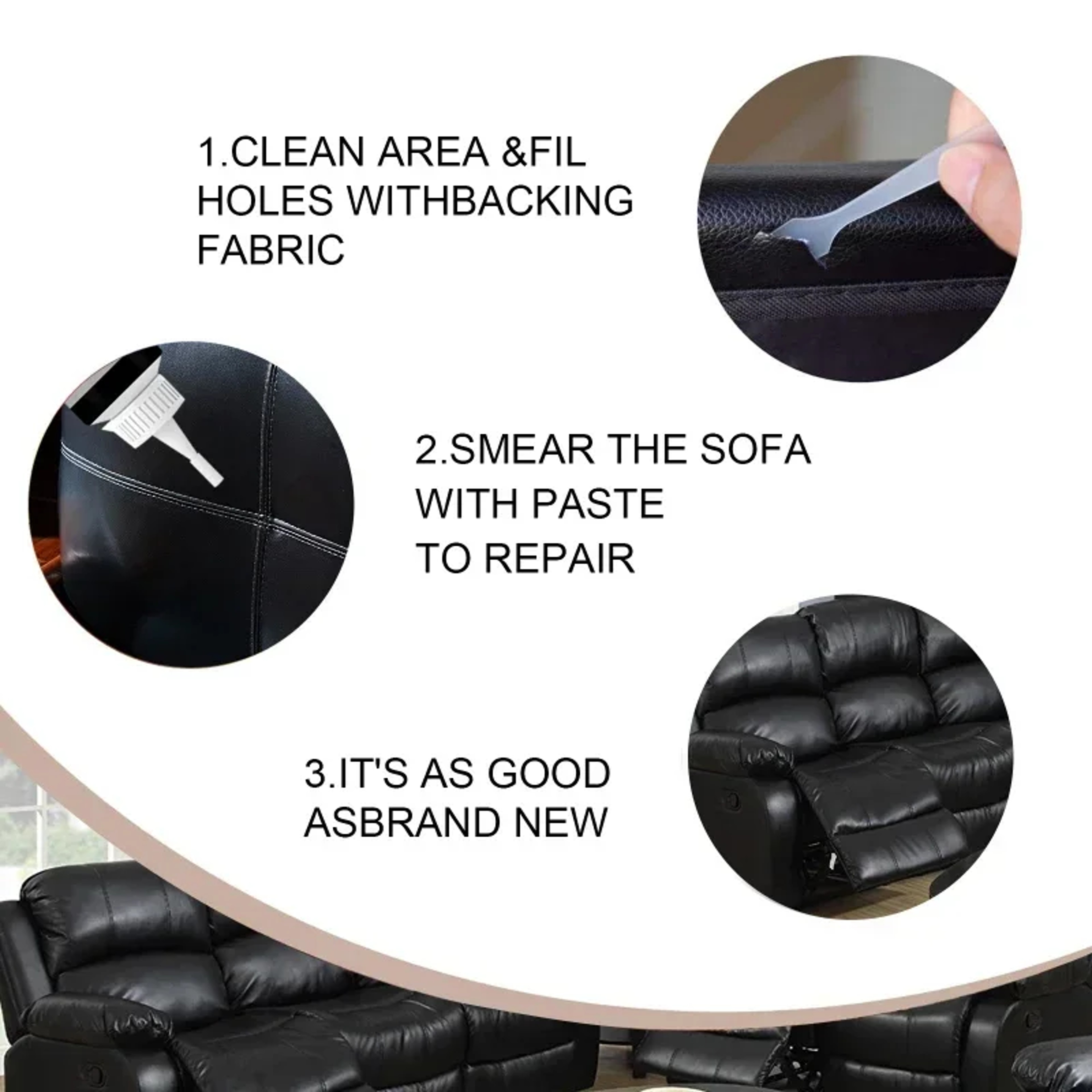 Shoe Cleaner and Liquid Leather Finish Renovation Cream, Car Care Kit, Household Repair Kit – view 4