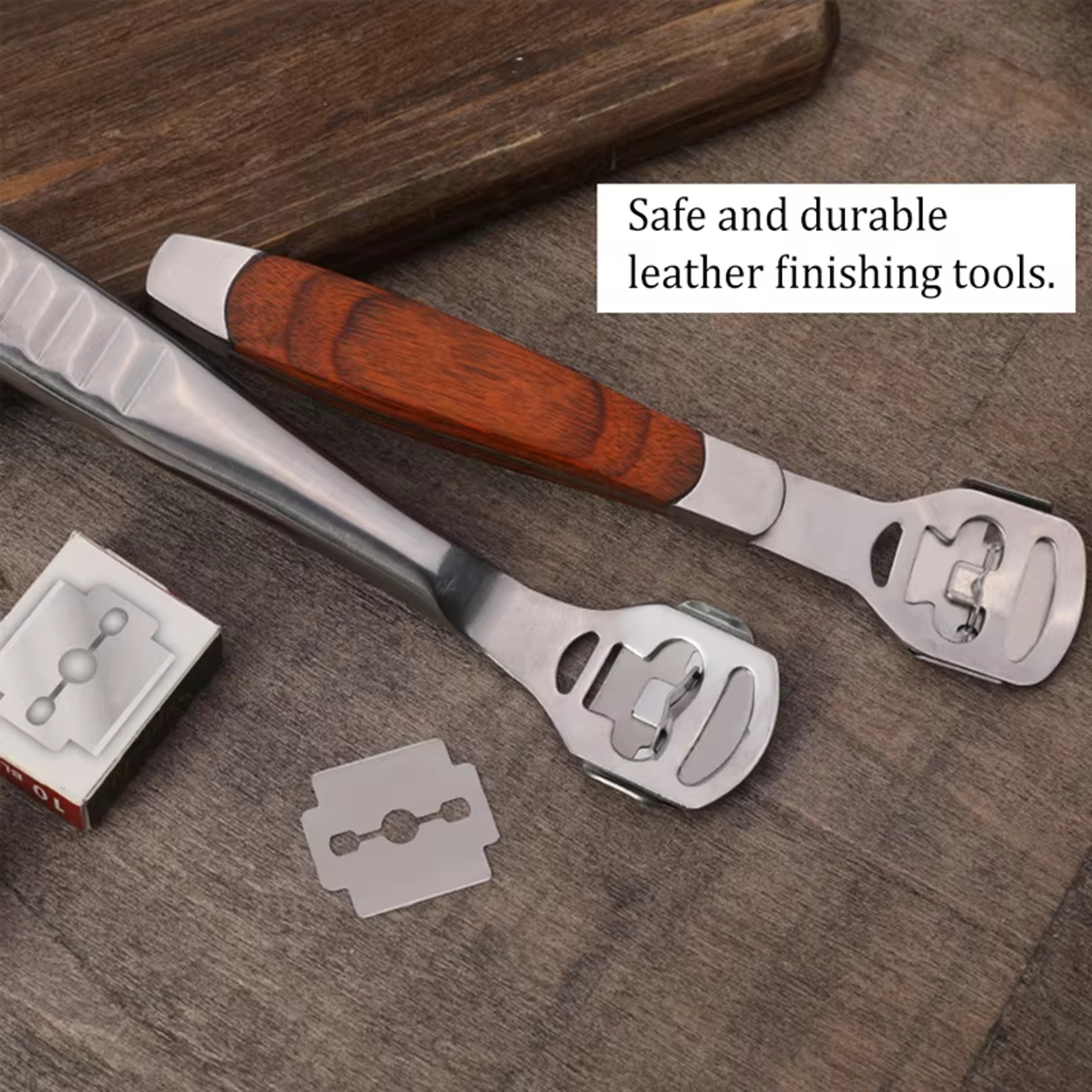 Leather Skiving Tool, Fenrry Edge Skiver Beveler, Professional Trimming Knife for Leatherwork, DIY Leather Cutter – view 3