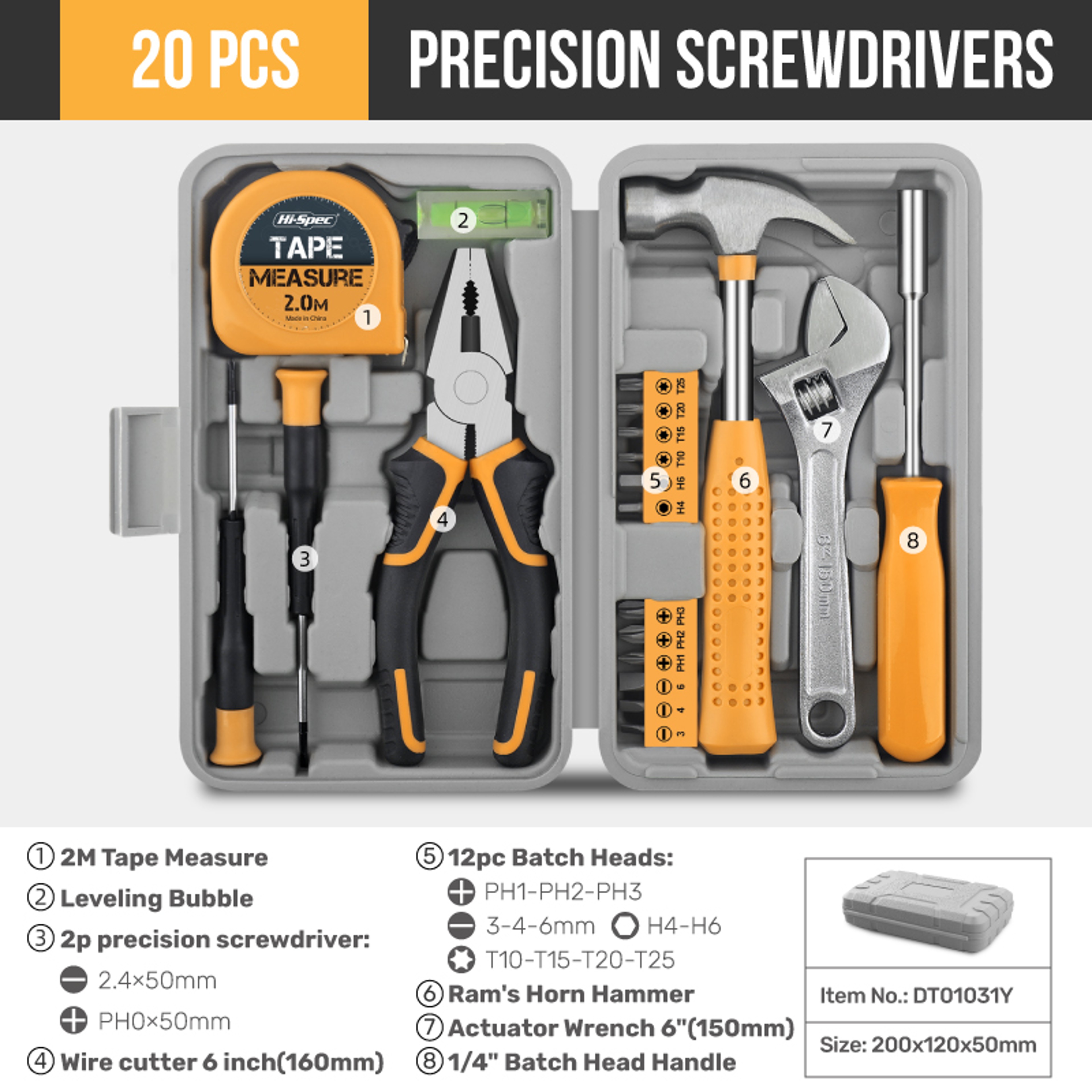 Compact Precision Screwdriver Set, DIY Hand Tool Kit for Home & Office, Household Repair Set – view 7