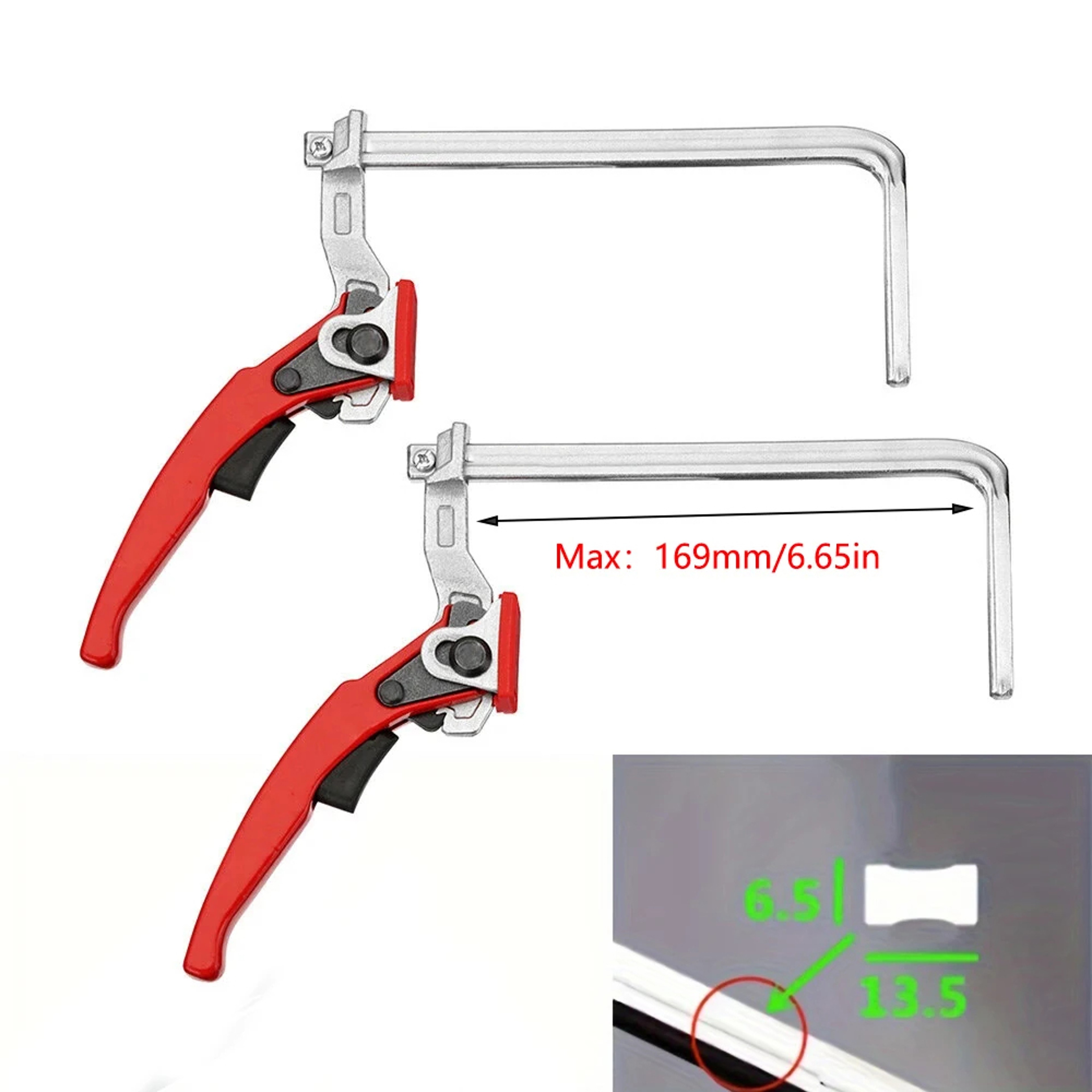 Woodworking F Clamp, Quick Guide Rail Ratchet Clamp for Guide Rail System Tools – view 7