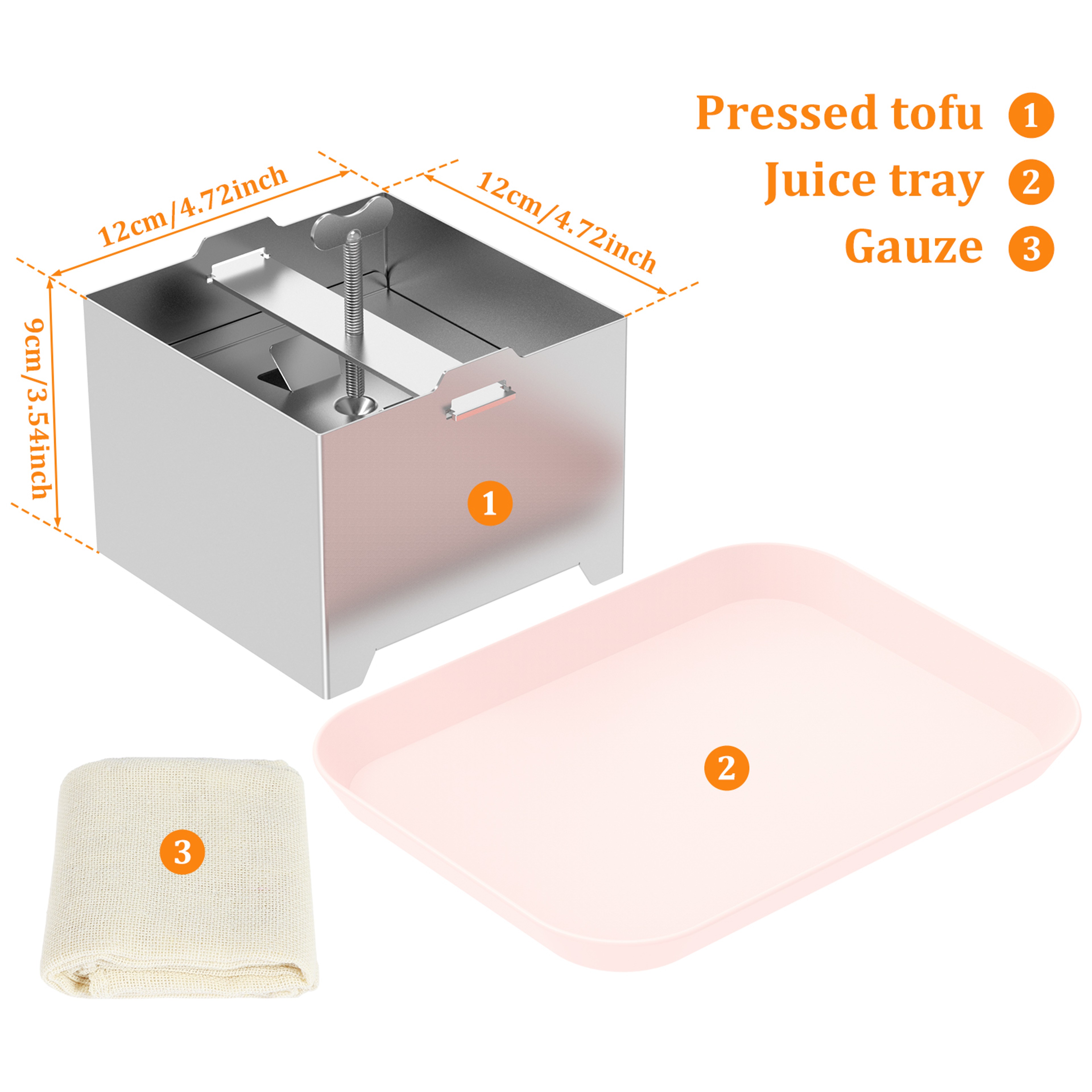 Homemade Tofu Mold Kit, Tofu Press Mould, Food Grade Stainless Steel Cheese Maker – view 7