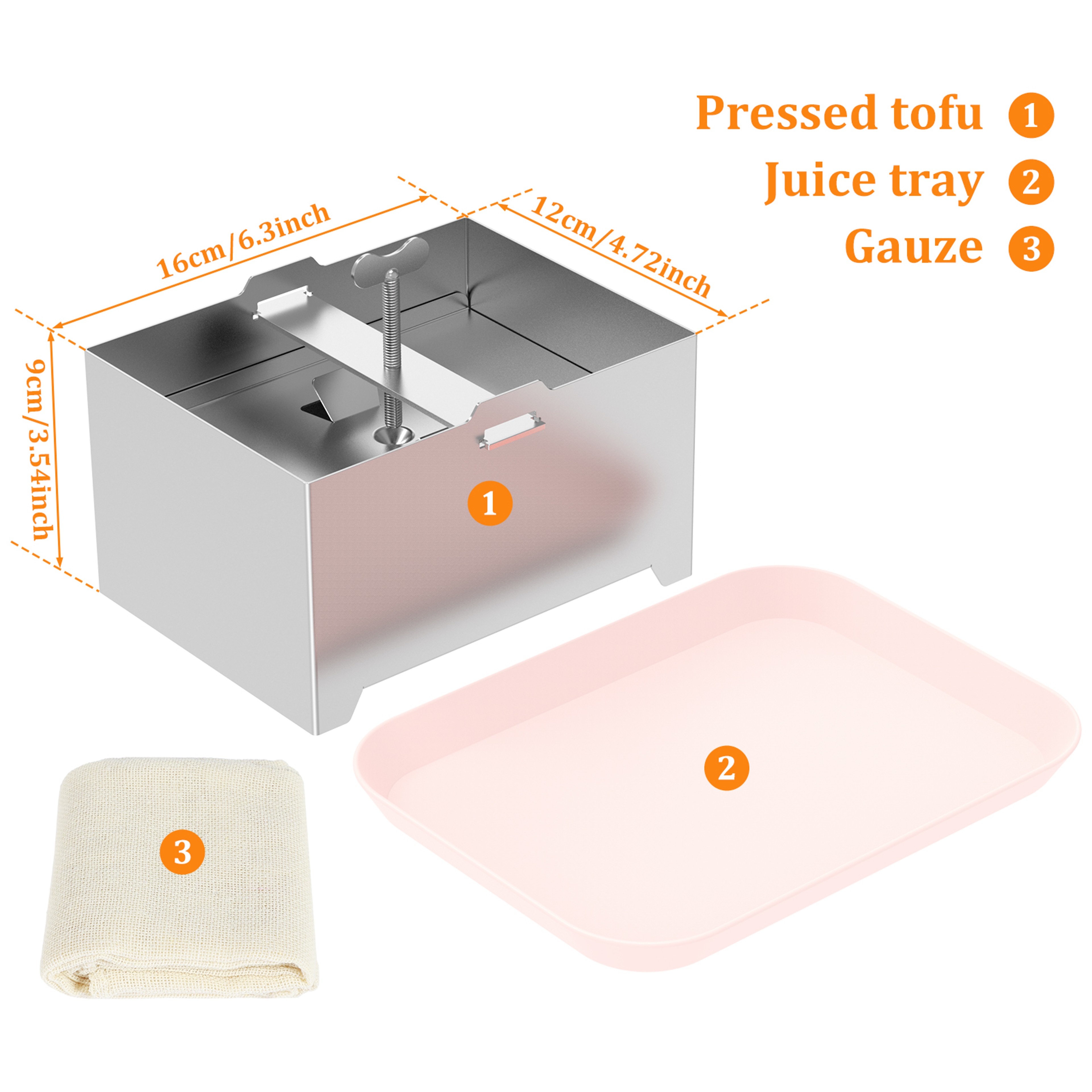 Homemade Tofu Mold Kit, Tofu Press Mould, Food Grade Stainless Steel Cheese Maker – view 8