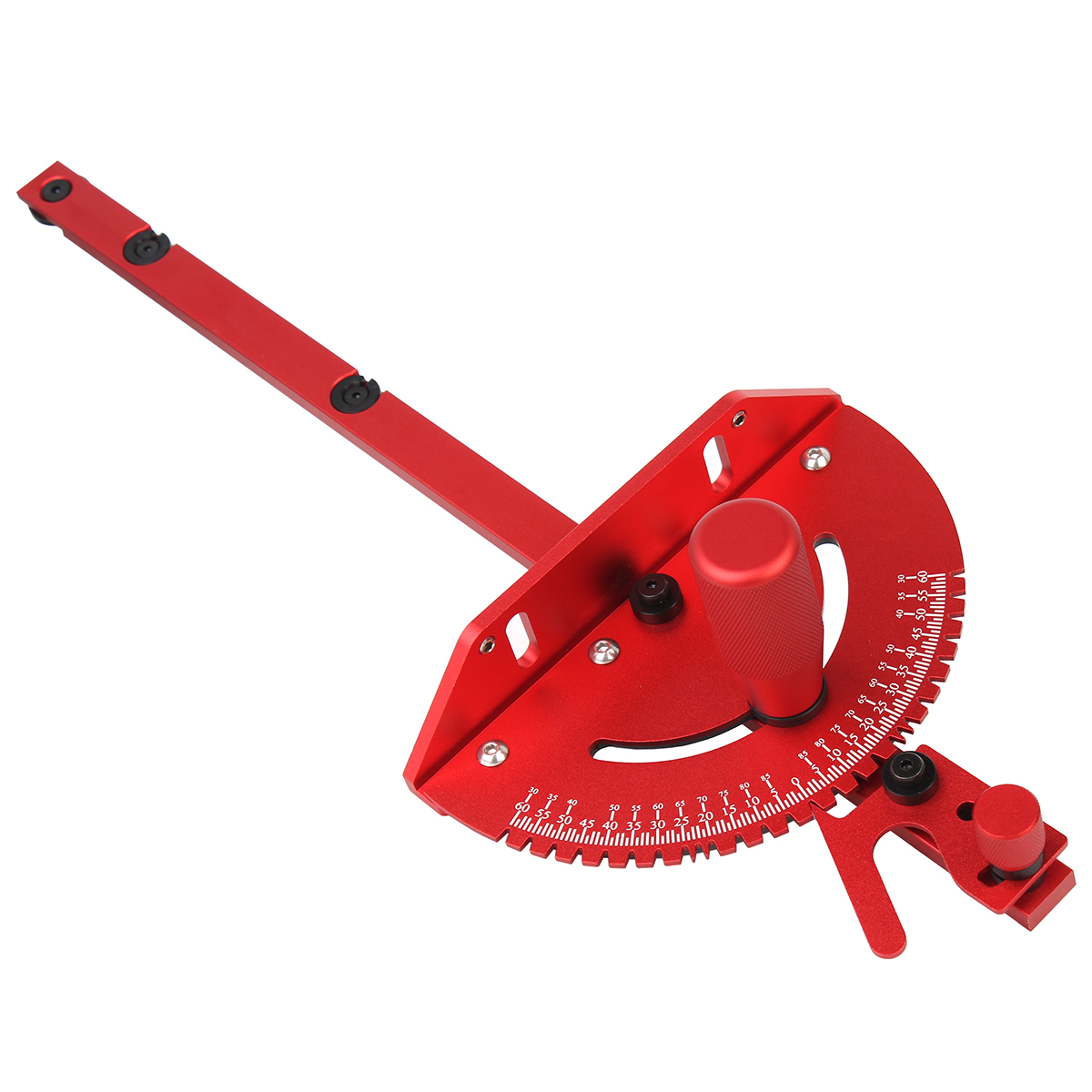 Aluminum Alloy Red Miter Gauge Handle for Table Saw, Router and Miter Gauge Sawing Assembly Ruler, Woodworking Tools – view 6