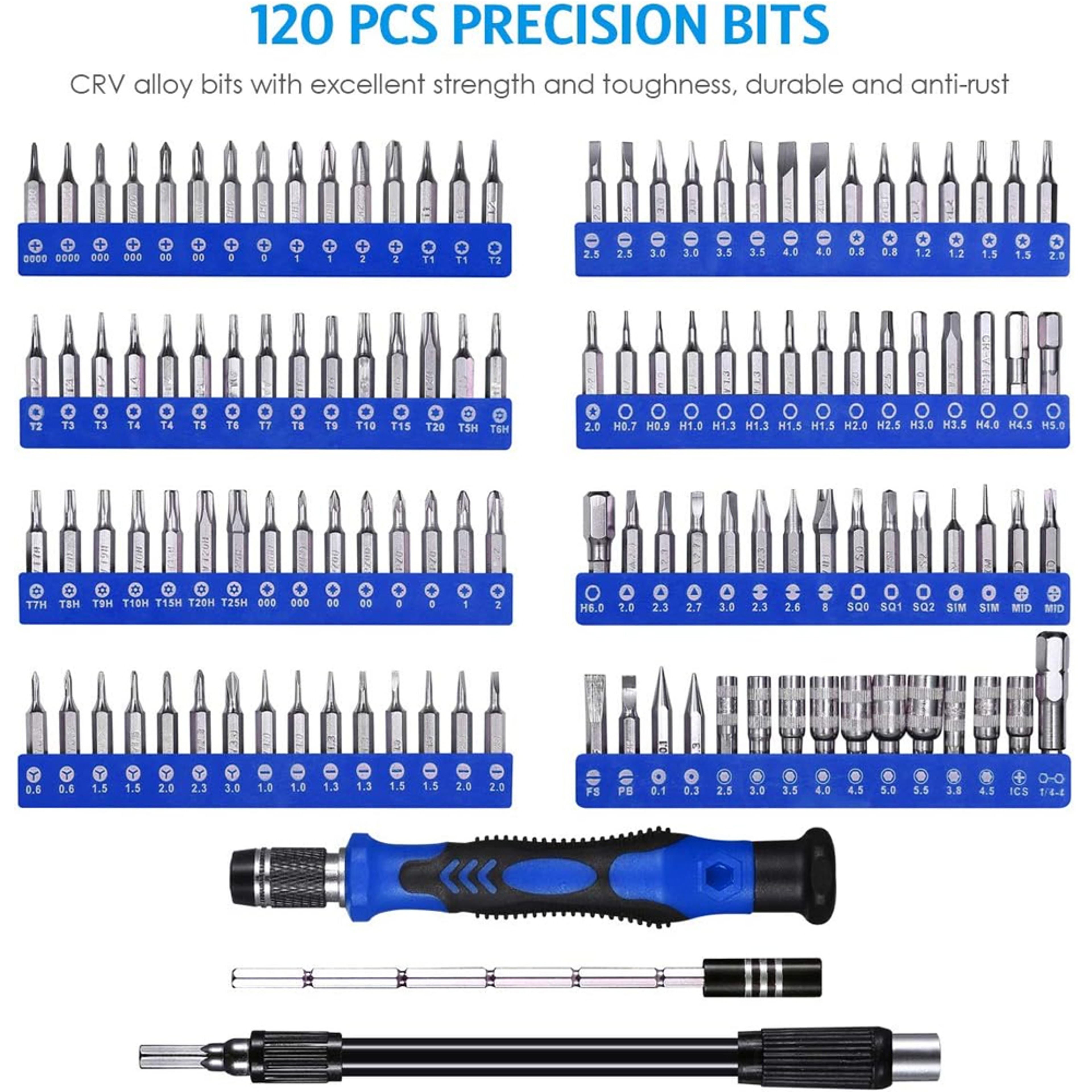 Magnetic Screwdriver Set Repair Tool Kit With Torx Phillips  Hex Bits For IPhone Xiaomi Jewelry  PC